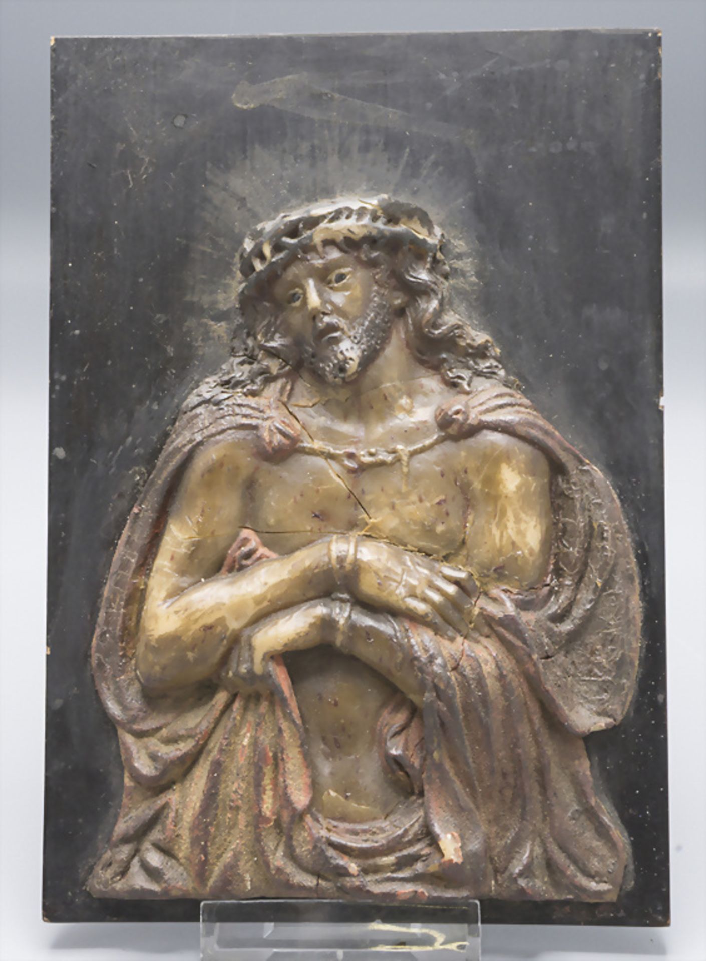 Votivbild 'Jesus mit Dornenkrone' / A votiv picture 'Jesus with thorn crown', 18. Jh.