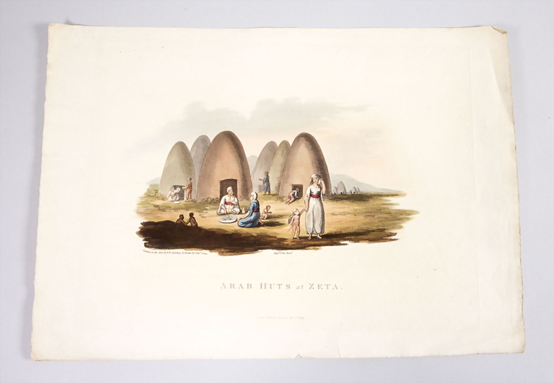 Francis B. Spilsbury, 'Arab huts at Zeta', London, 1819