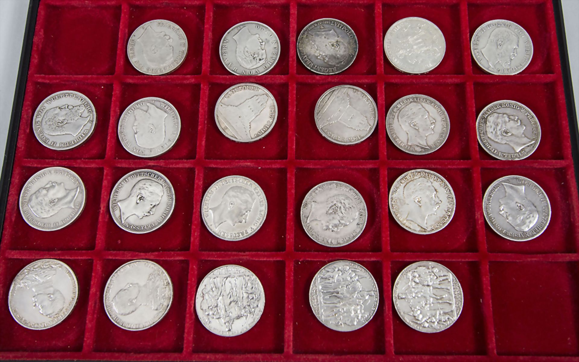 Deutsches Kaiserreich: Sammlung von 22 Stück 3 Mark Silbermünzen