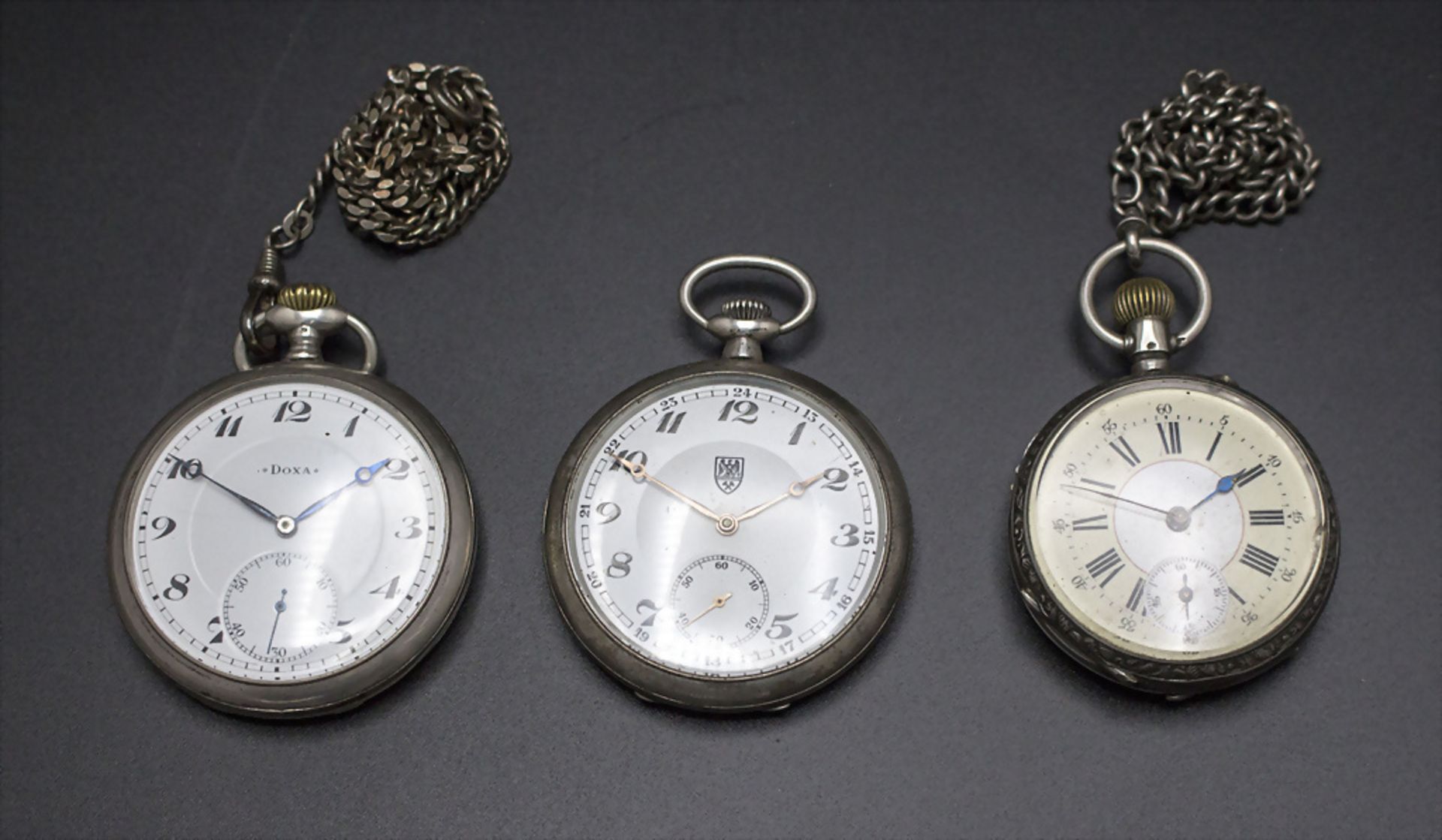 3 Silber-Taschenuhren / 3 silver pocket watches, Anfang 20. Jh.