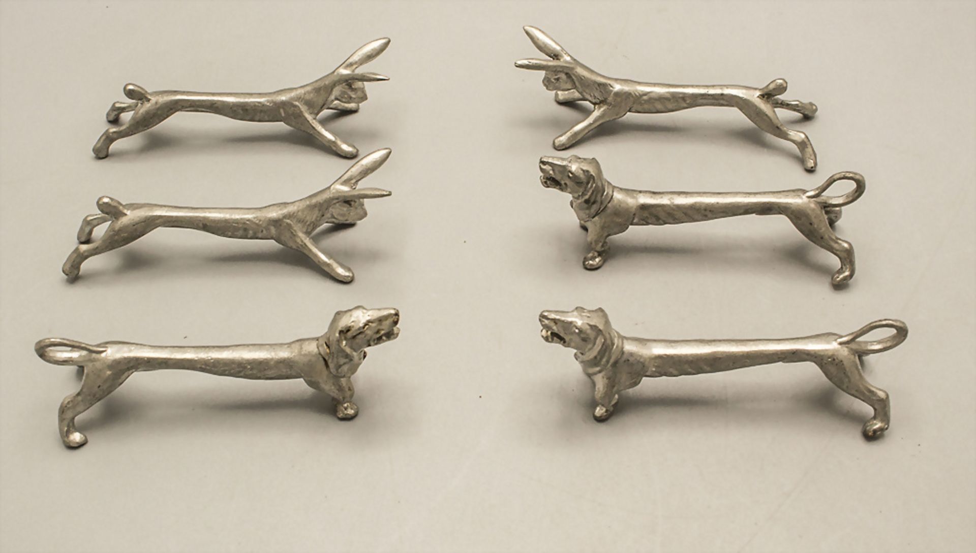 6 Jugendstil Messerbänke / 8 Art Nouveau knife rests, Frankreich, um 1900