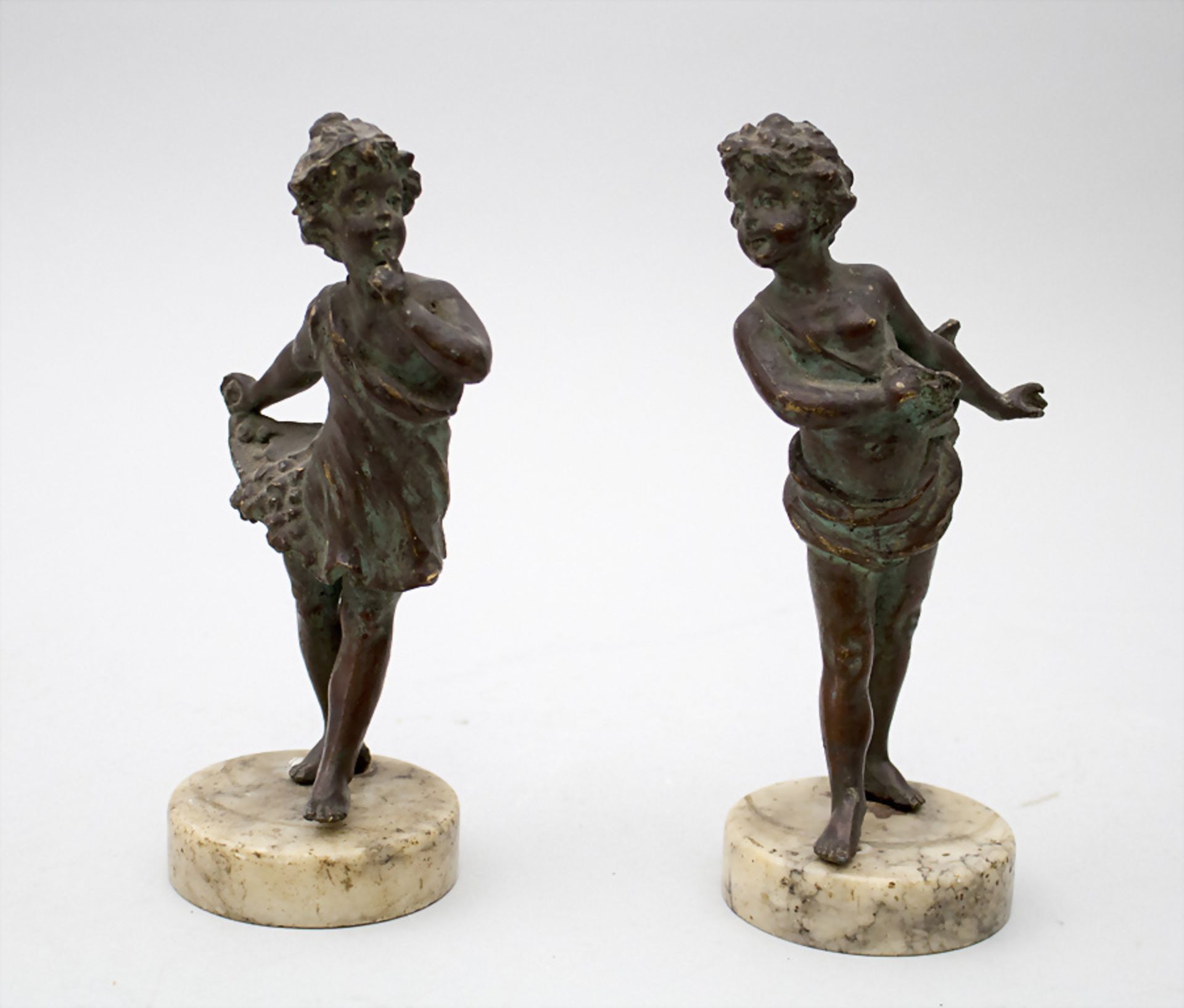 Figurenpaar 'Kinder' / A figural pair 'children', um 1900