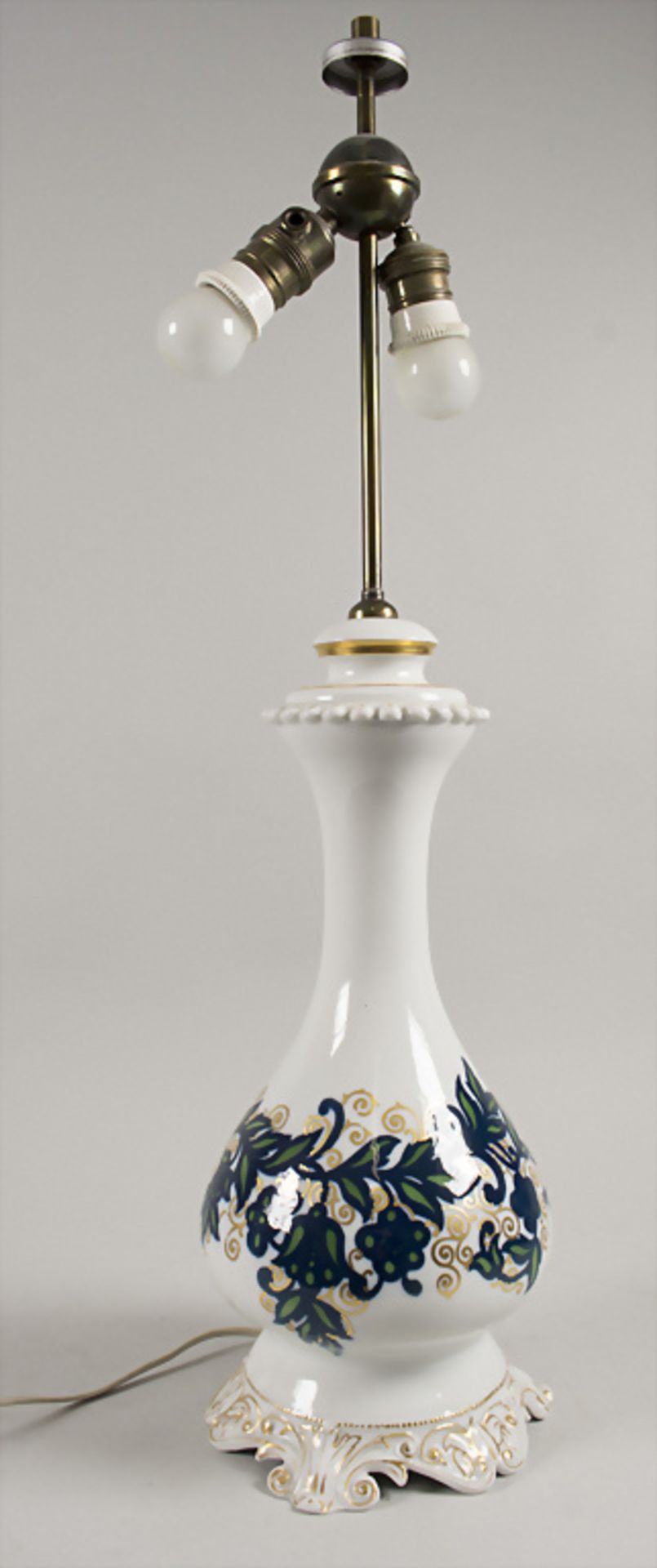 Zweiflammige Jugendstillampe 'Rosari' / An Art Nouveau two-flame lamp base 'Rosari', ...