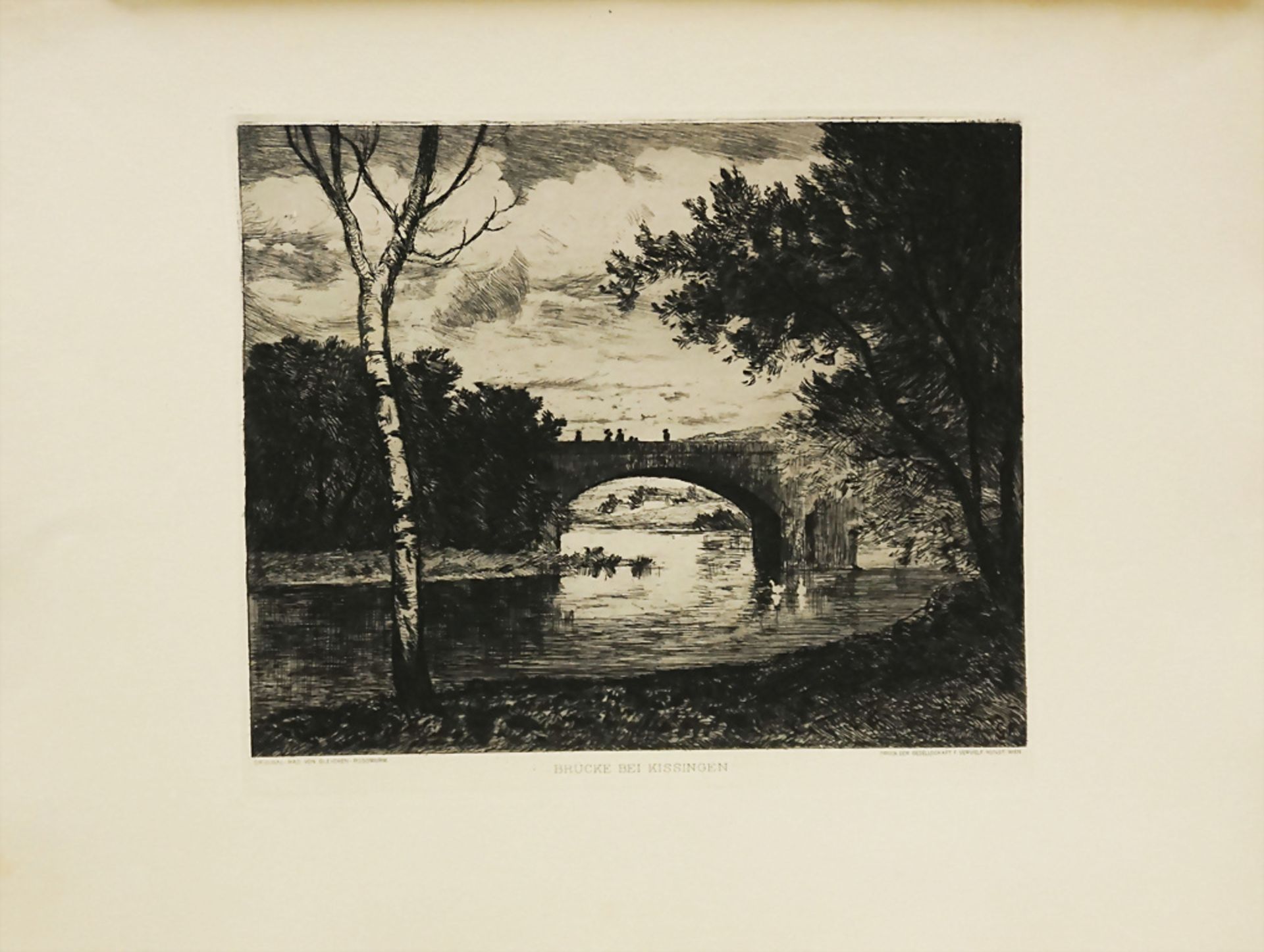 Gleichen-Russwurm, 'Brücke bei Kissingen' / 'A bridge near Kissingen', 19./20. Jh.