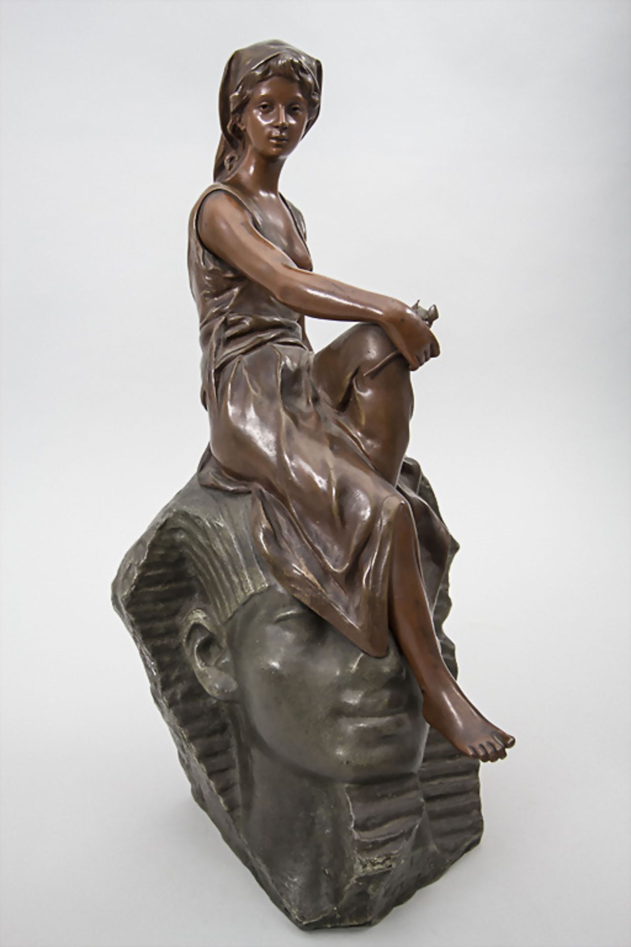 Antoine BOFILL (c.1875-1939/53), Bronze Skulptur 'Orientalin auf einer Sphinx' / A bronze ...
