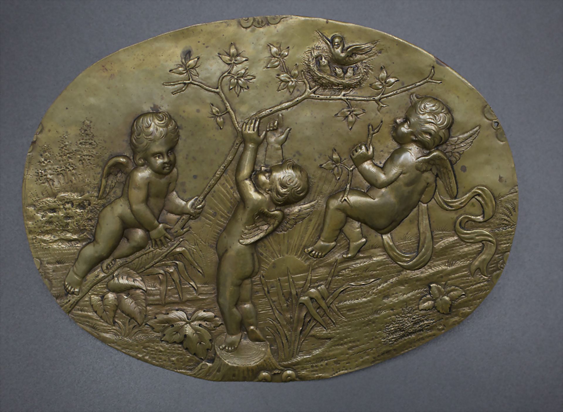 Relief mit Putten / A relief with putti, 18./19. Jh.