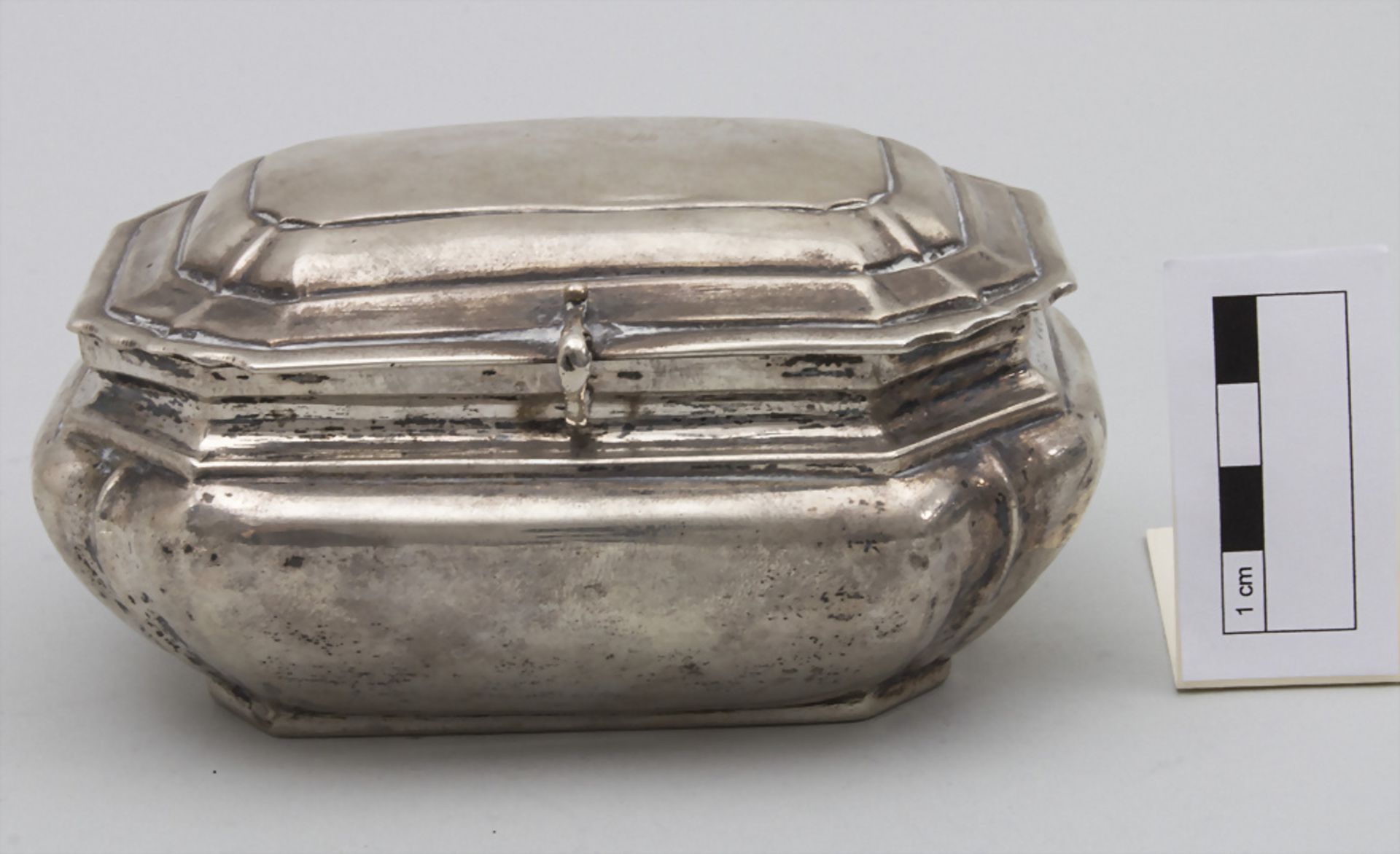 Barock Dose / A baroque silver box, Stephan Christian Wolter, Olawa / Ohlau in Schlesien, um 1725 - Bild 5 aus 8