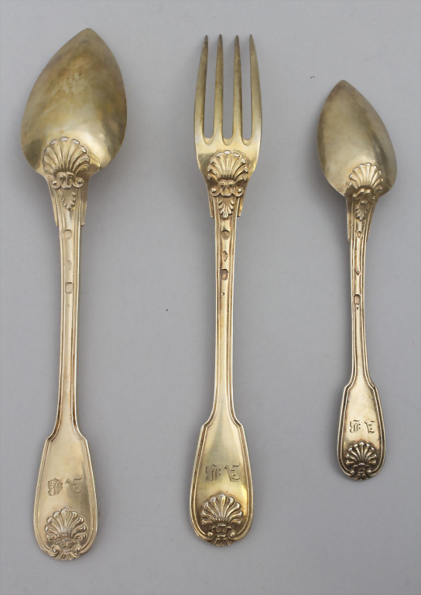 36 tlg. Silberbesteck / A 36-piece set of silver cutlery, Charles Salomon Mahler, Paris, 1824-1833 - Bild 3 aus 15