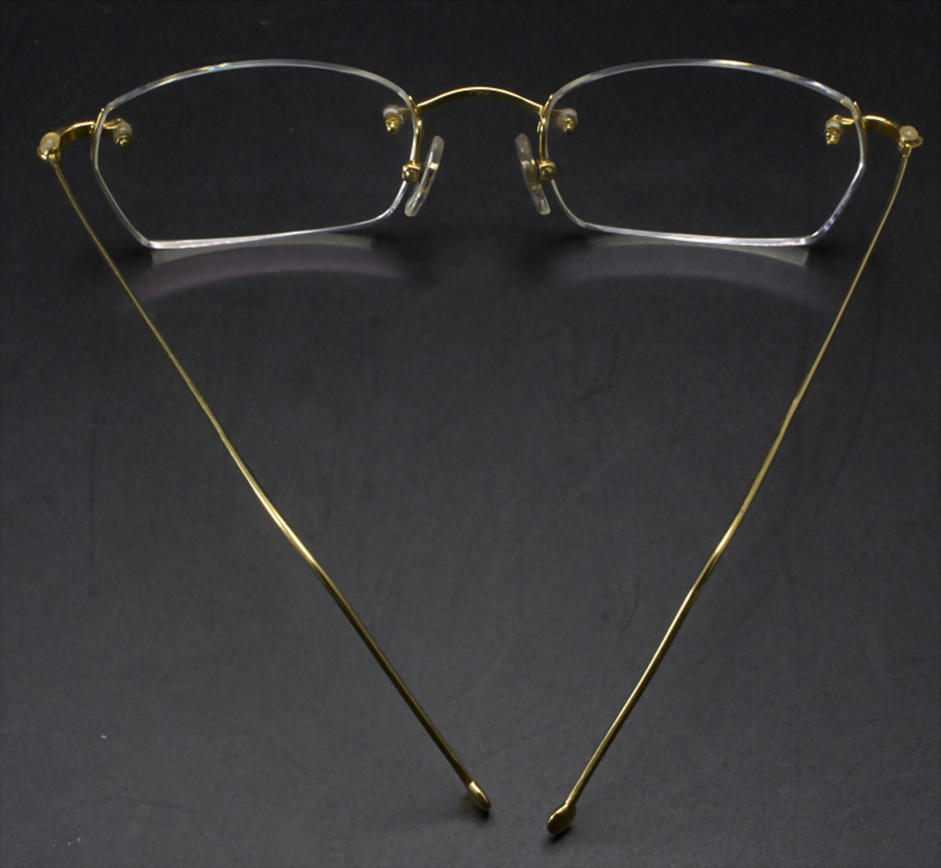 Brille 'Lotos' / Glasses 'Lotos' in 18k gold, deutsch, 20. Jh. - Image 3 of 6