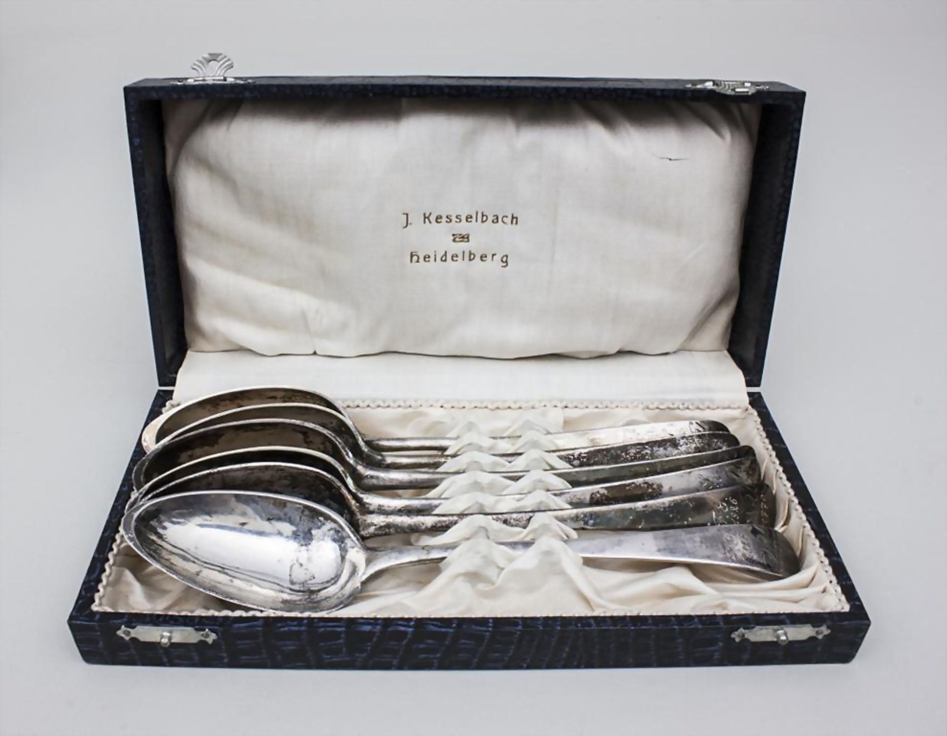 4+2 Suppenlöffel/6 Silver Spoons, Mannheim, um 1820 - Bild 3 aus 3