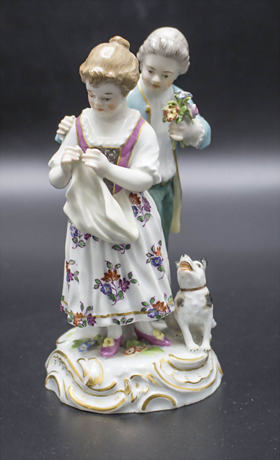 Figurengruppe 'Die Hartnäckige' / A figure group 'The persistent', Meissen, um 1900