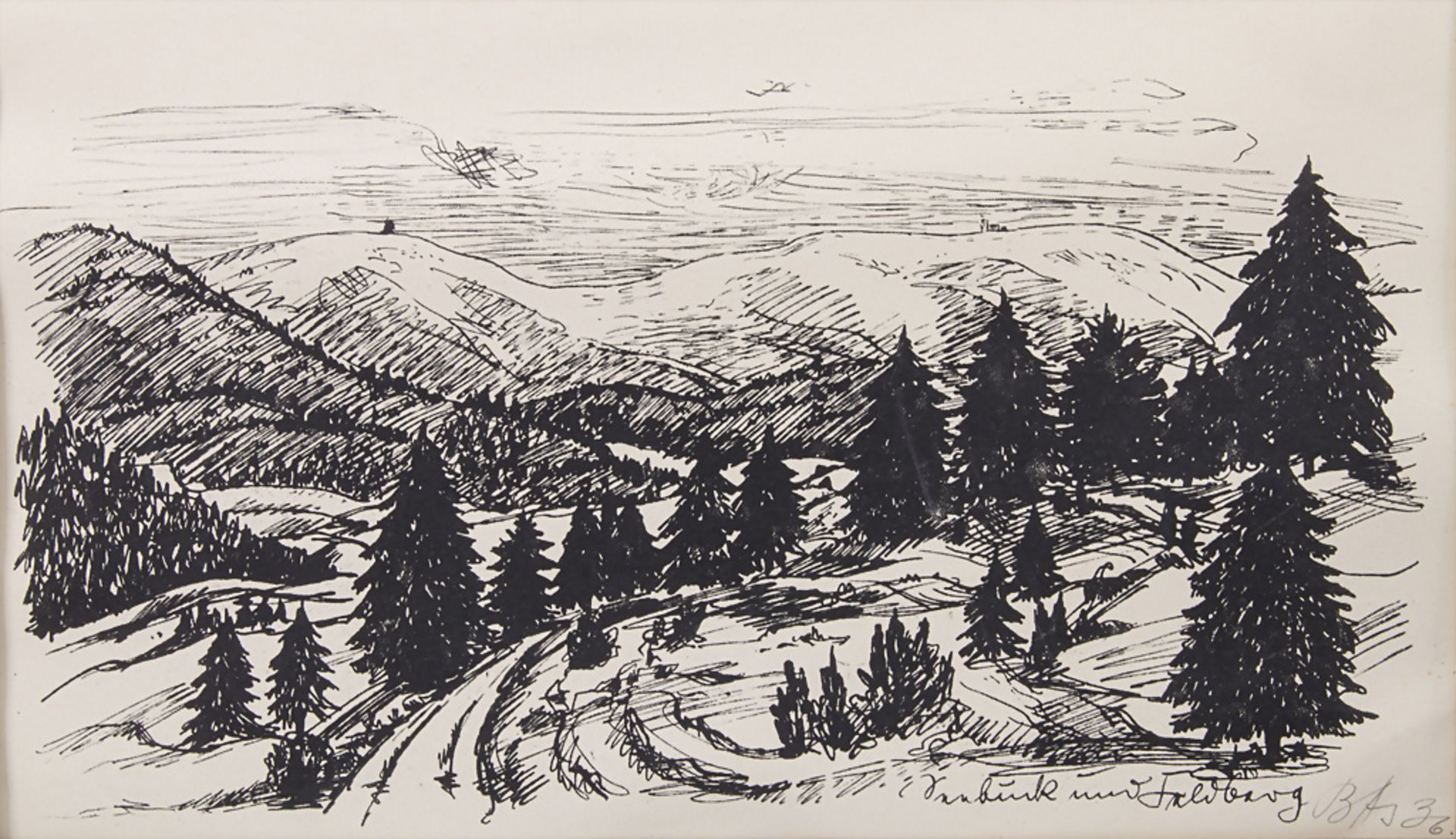 Künstler der 1930er Jahre, 2 Landschaften 'Feldberg' und 'Löwental' / 2 landscapes 'Feldberg' ... - Bild 3 aus 9
