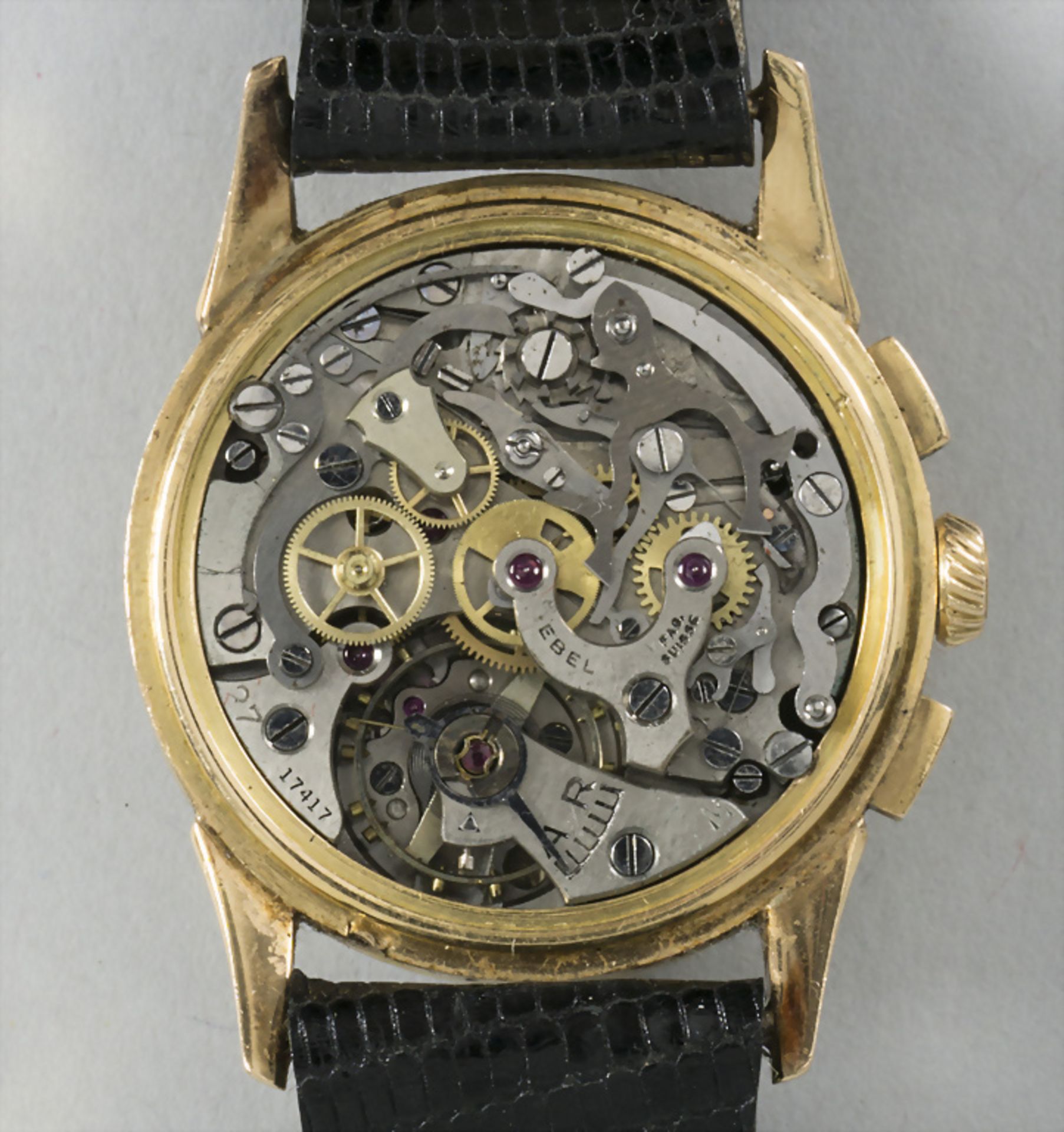 Chronograph / Chronograph in 18k gold, Ebel, Schweiz, um 1950 - Bild 2 aus 5