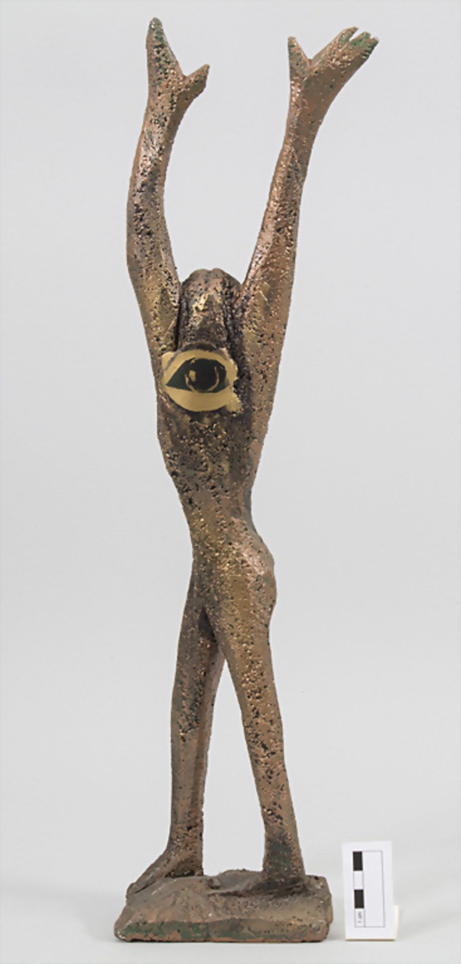 Künstler des 20. Jh., 'Weiblicher Akt mit erhobenen Armen' / 'A female nude with raised arms' - Image 2 of 3
