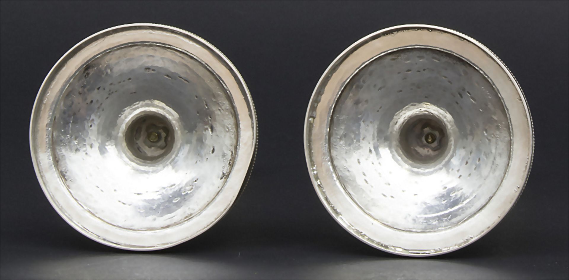 Paar Empire Kerzenleuchter / A pair of Empire silver candlesticks, Carl Gottlob Schrödel, ... - Image 3 of 8