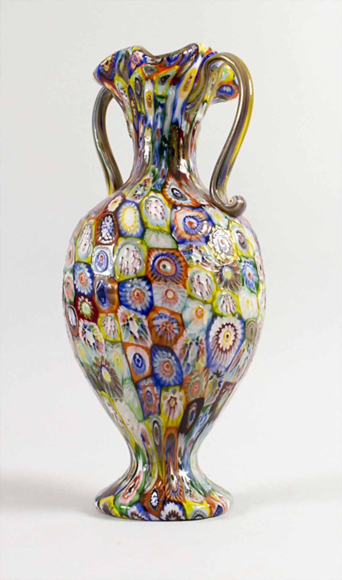 Jugendstil-Henkelvase / An Art Nouveau handled vase, Murano, Aureljano & Toso, um 1915 - Bild 3 aus 4