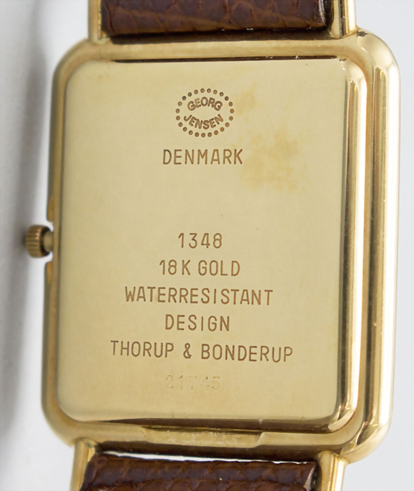 Georg Jensen HAU Thorup & Bonderup / An 18 ct gold Georg Jensen wrist watch Thorup & Bonderup, ... - Image 3 of 4