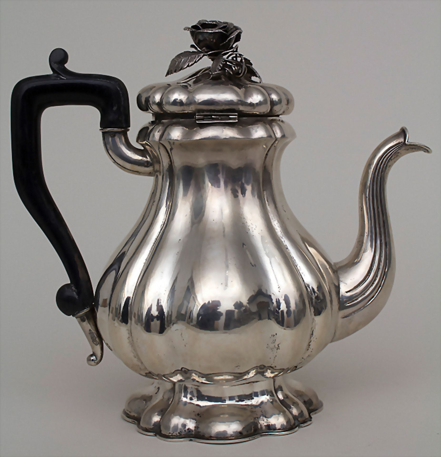 Barock Teekanne / A Baroque teapot, Wien / Vienna, um 1870 - Bild 3 aus 7