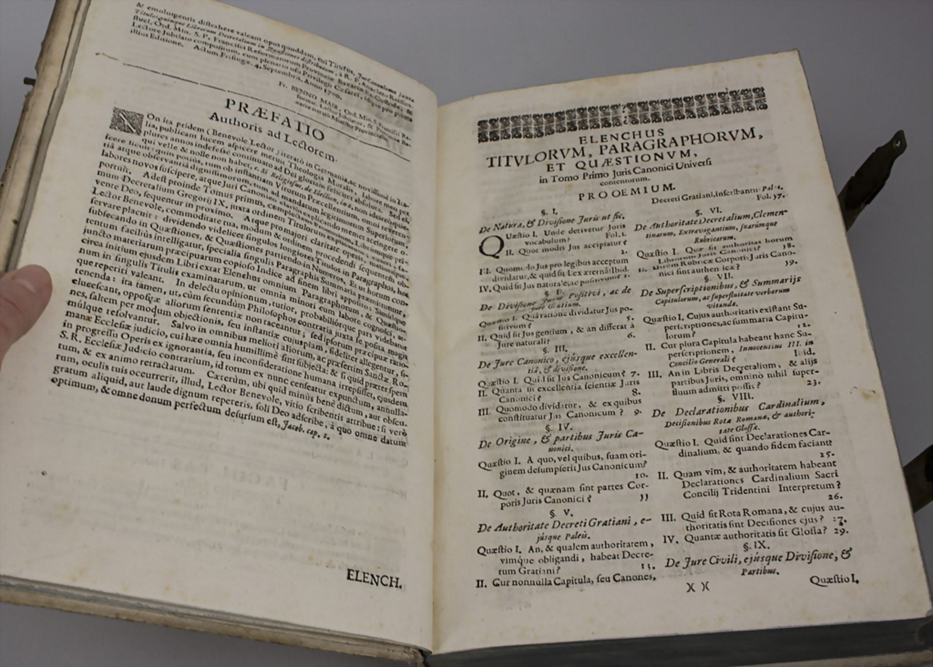 R.P.F. Anacleto Reiffenstuel: Jus canonicum universum, Band 1, 1700 - Bild 8 aus 9