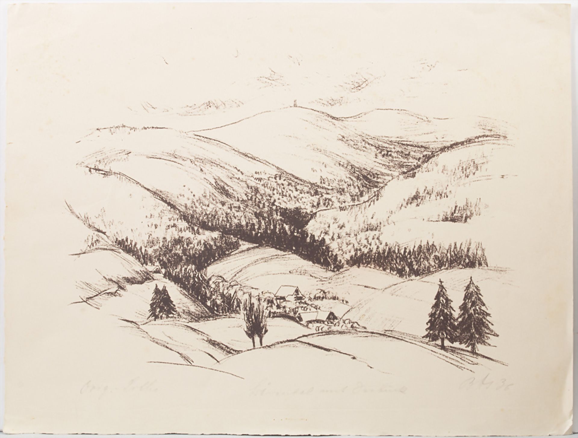 Künstler der 1930er Jahre, 2 Landschaften 'Feldberg' und 'Löwental' / 2 landscapes 'Feldberg' ... - Bild 5 aus 9