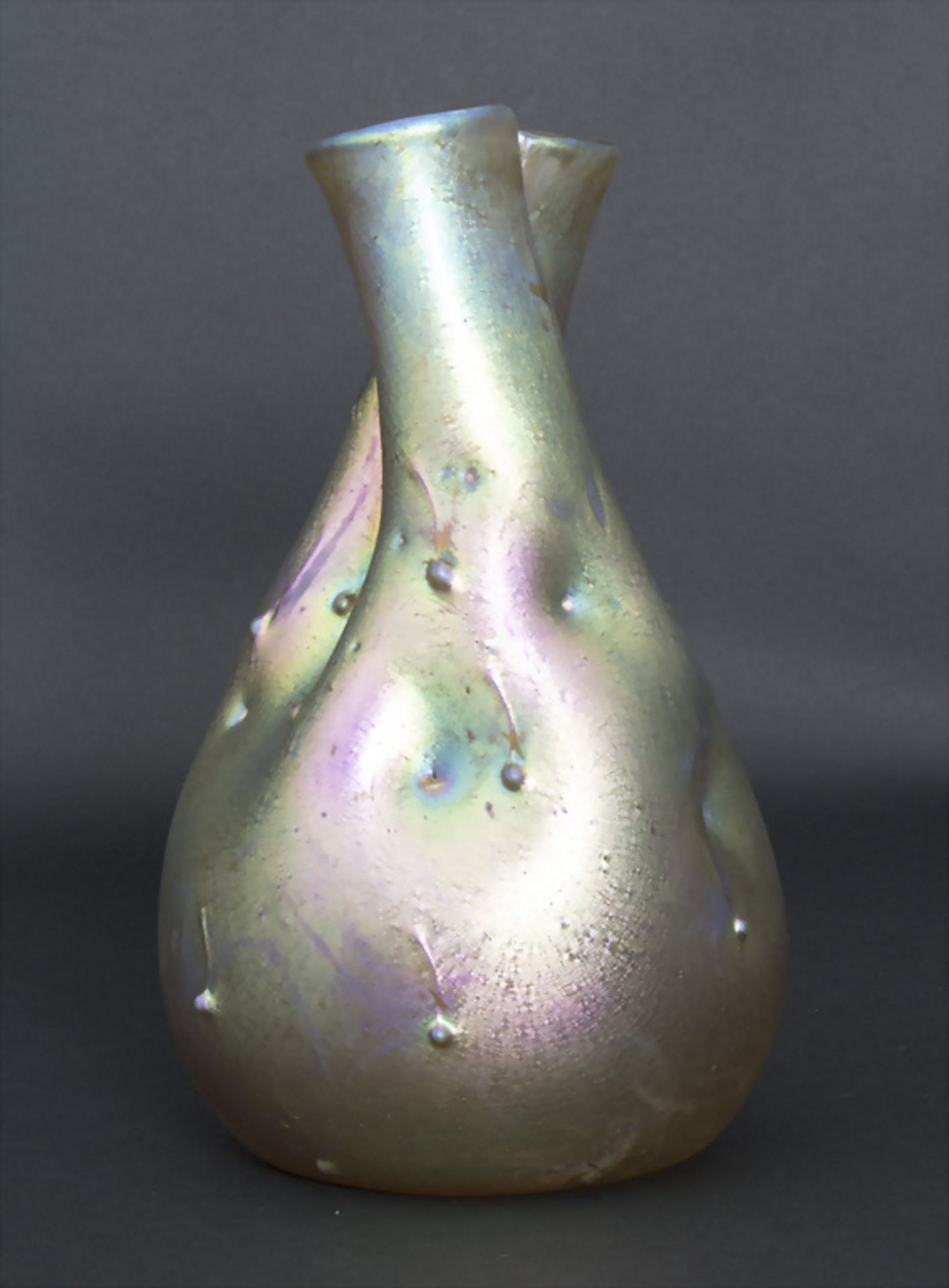 Jugendstil Doppelhals Vase / An Art Nouveau double-neck vase, Johann Loetz Witwe, ... - Image 2 of 6