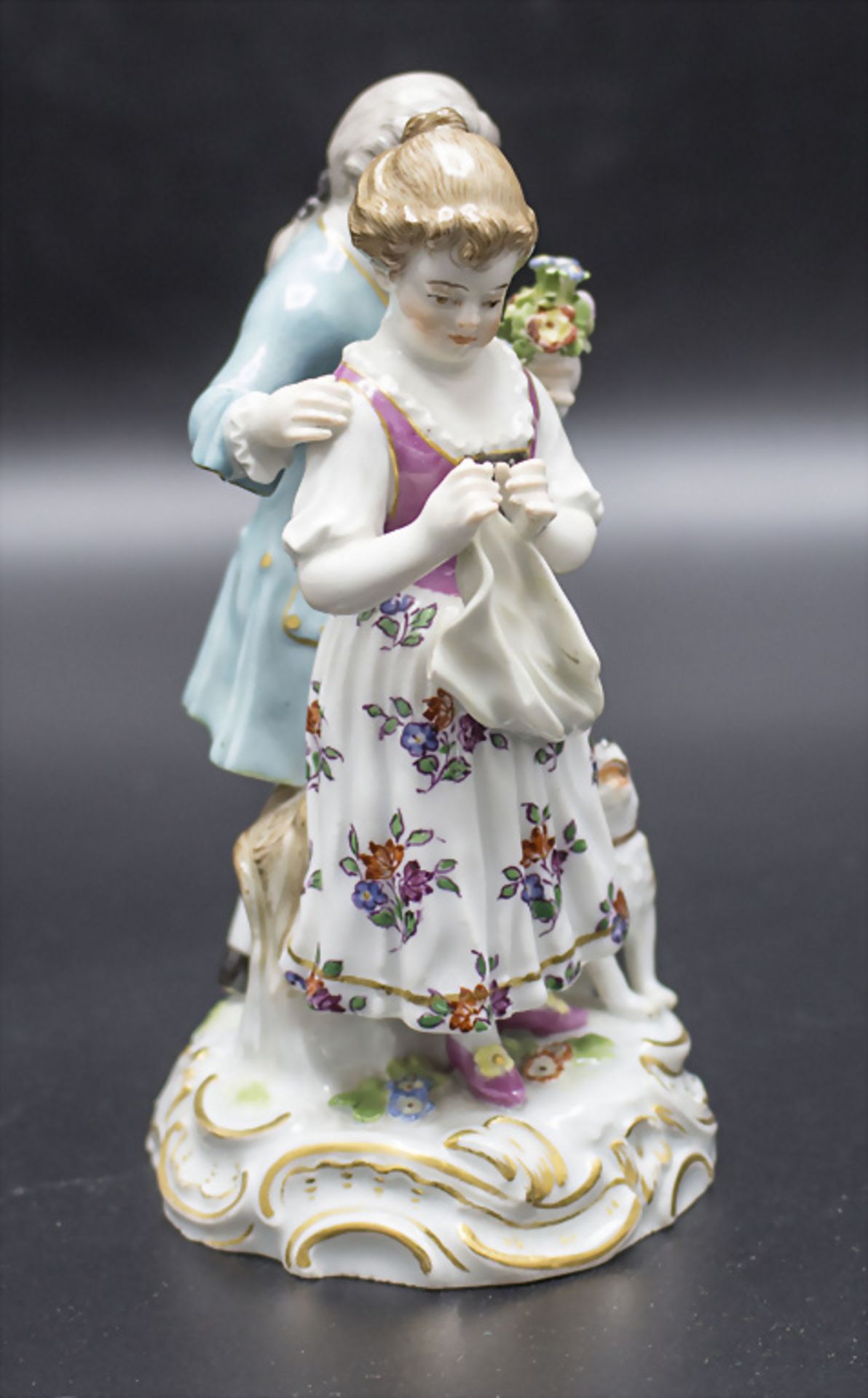 Figurengruppe 'Die Hartnäckige' / A figure group 'The persistent', Meissen, um 1900 - Image 5 of 7