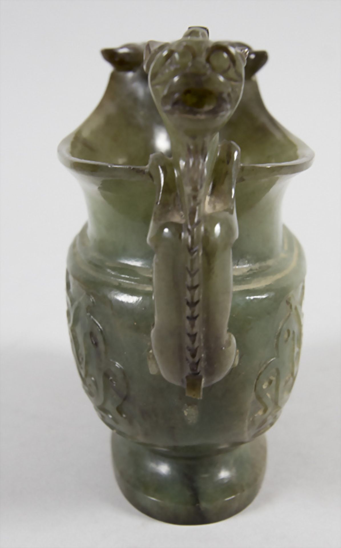 Jade-Ritualgefäß / A jade ritual vessel, China, um 1900 - Bild 3 aus 7