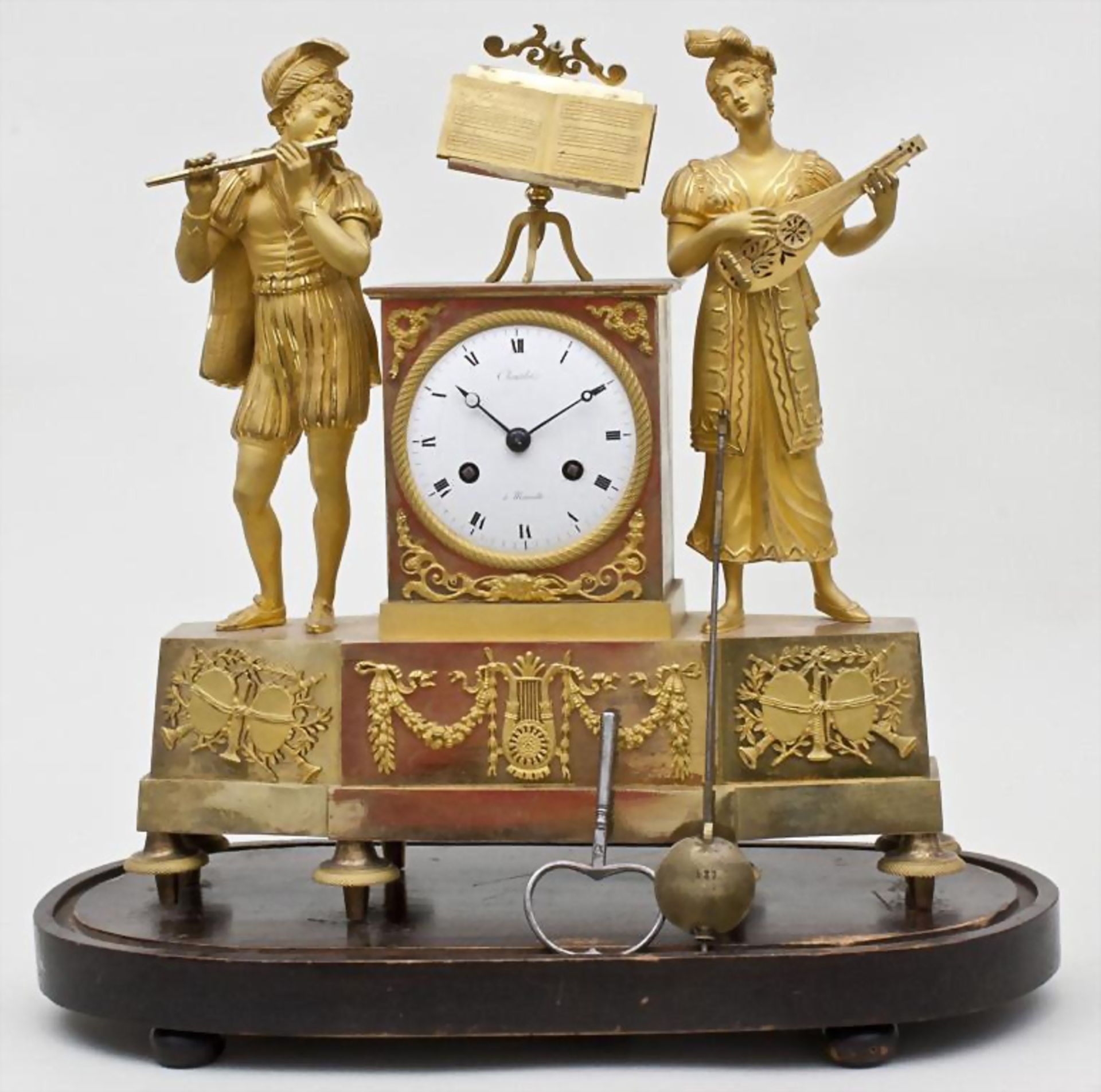 Pendule, Époque Restauration, Frankreich, um 1820 - Bild 2 aus 8