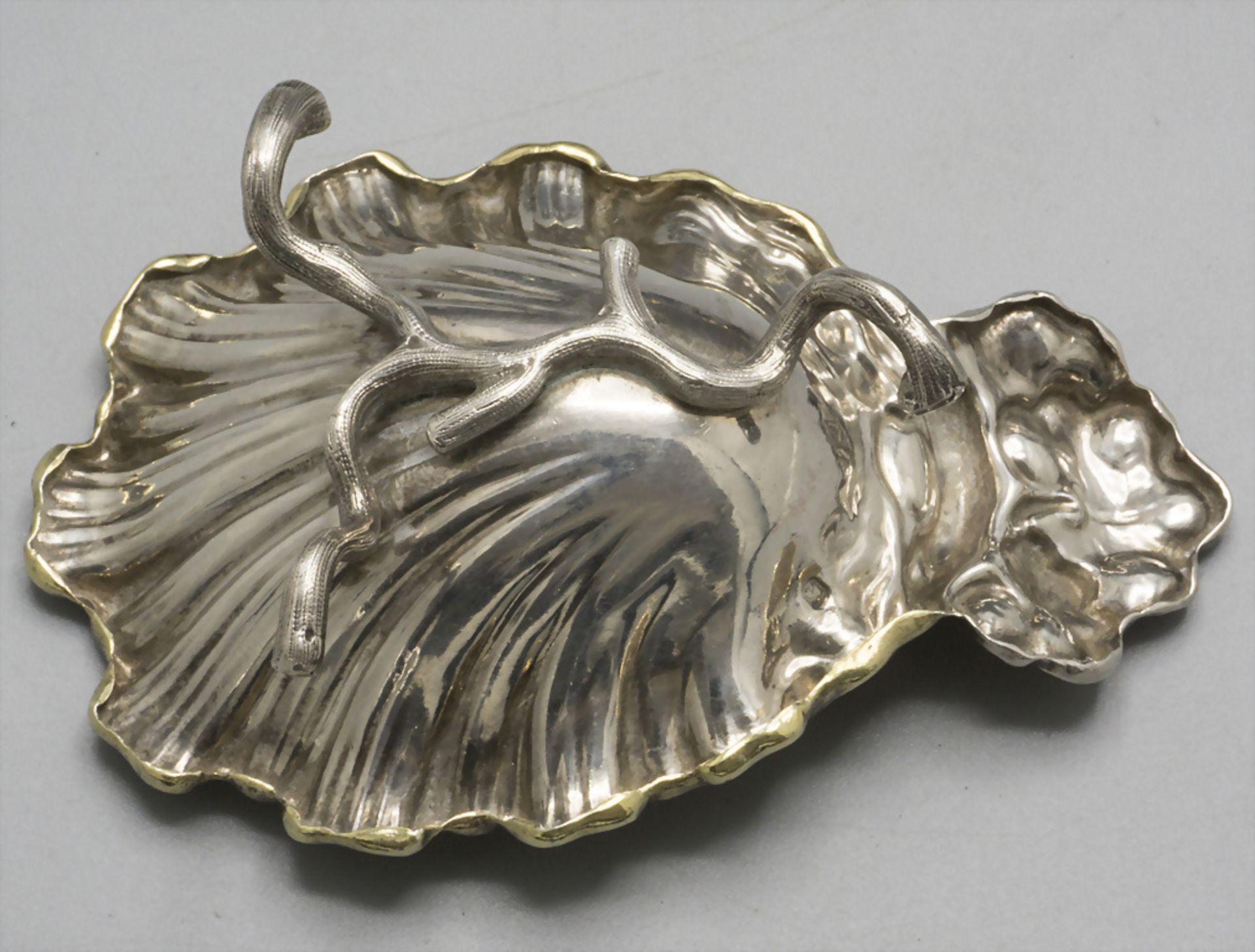 8 Austernschalen / 8 silver oyster shells / 8 coquilles d'huîtres en argent massif, Odiot, um 1900 - Bild 3 aus 7