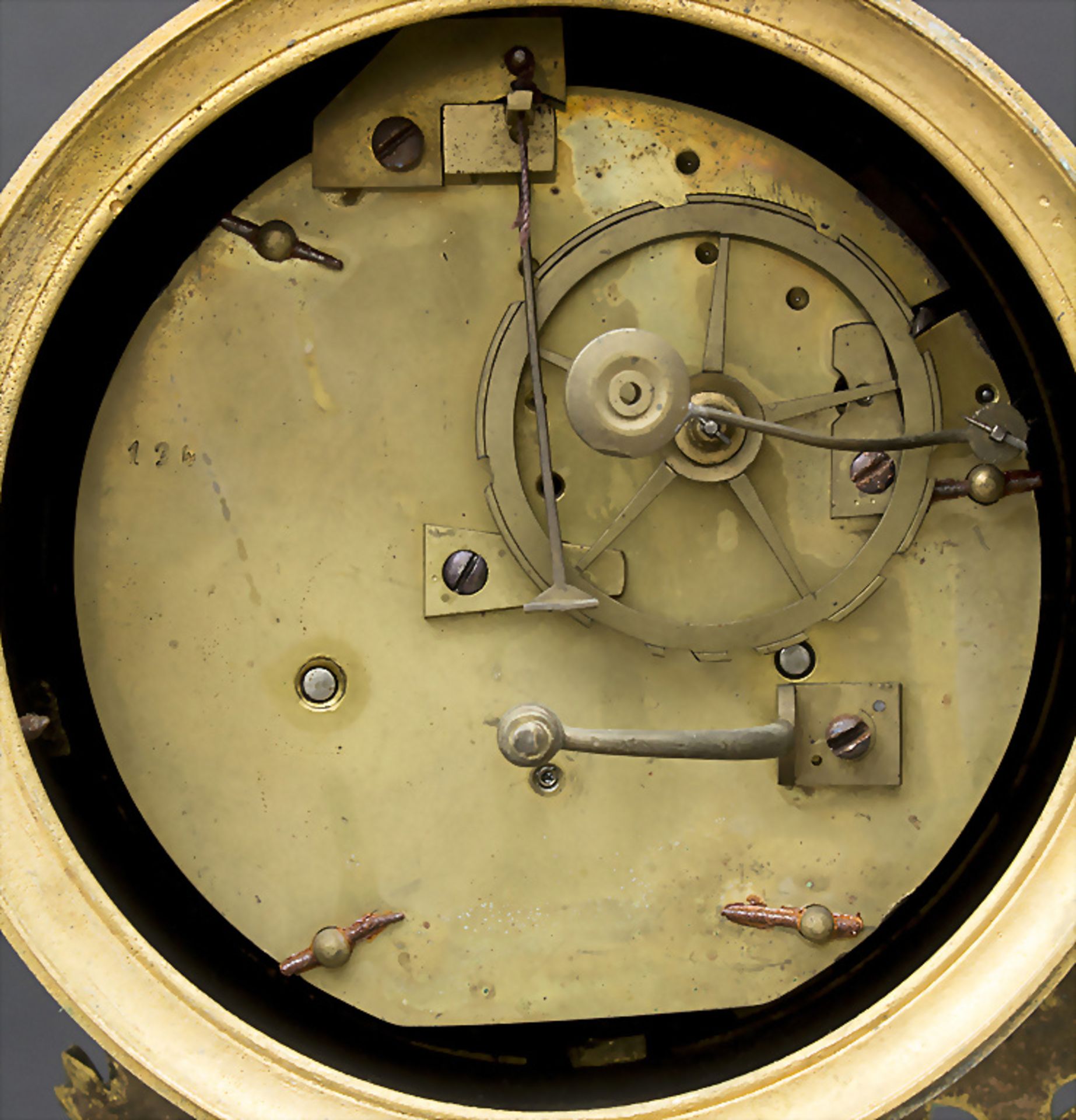 Empire-Portaluhr / A clock, Barjac, Frankreich / France, um 1810 - Image 3 of 3