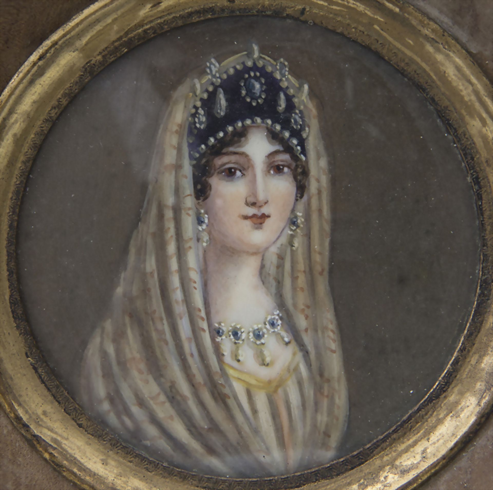 Miniatur Porträt einer jungen orientalischen Prinzessin / A miniature portrait of a young ... - Bild 2 aus 2