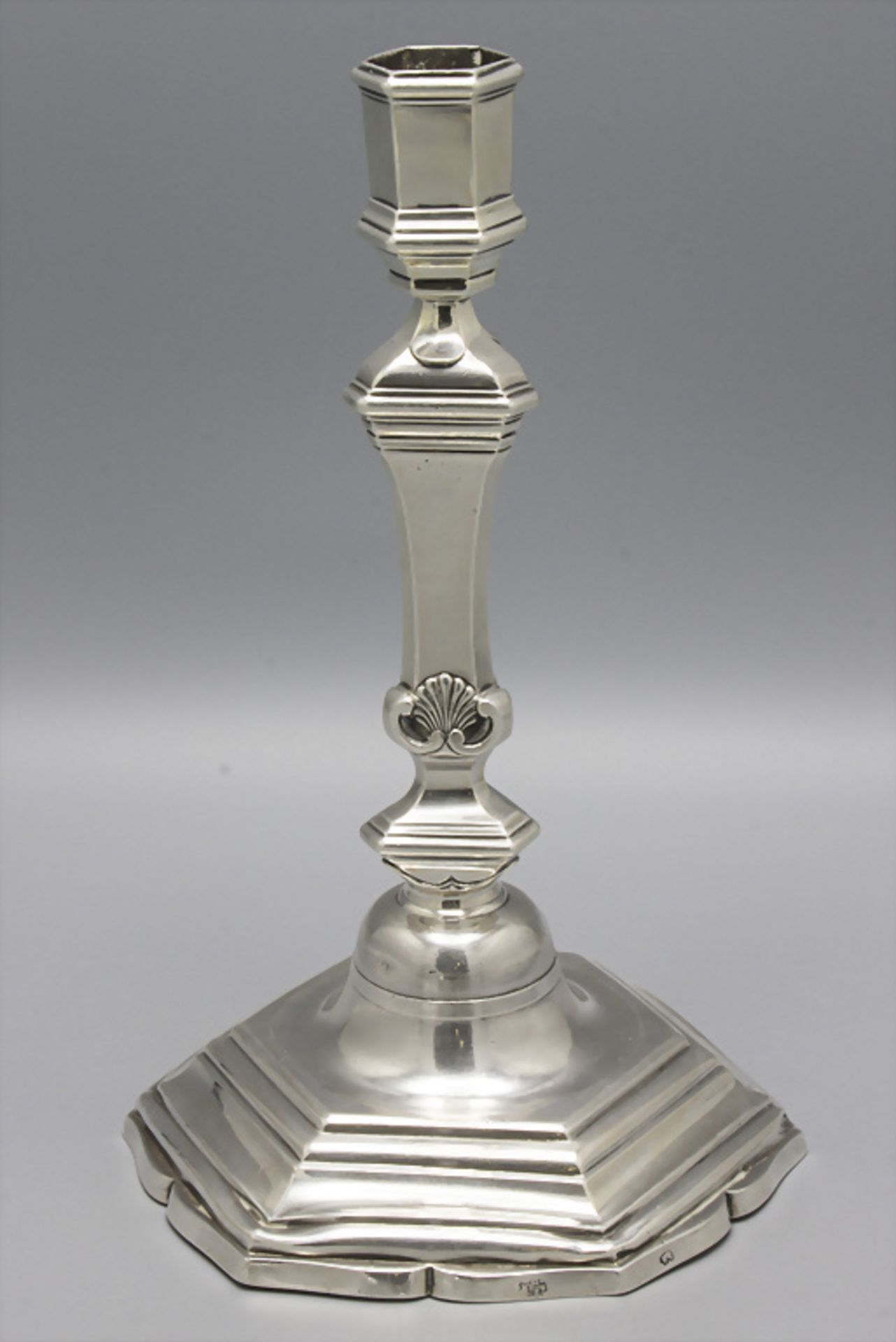 Barock Kerzenleuchter / A Baroque silver candlestick, Michel Boisnier II, Angers, 1748-1749