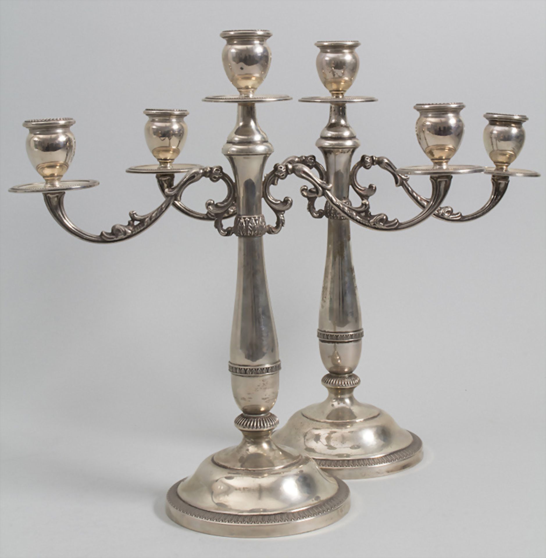 Paar Girandolen / A pair of silver girandoles, Alessandria, 20. Jh.