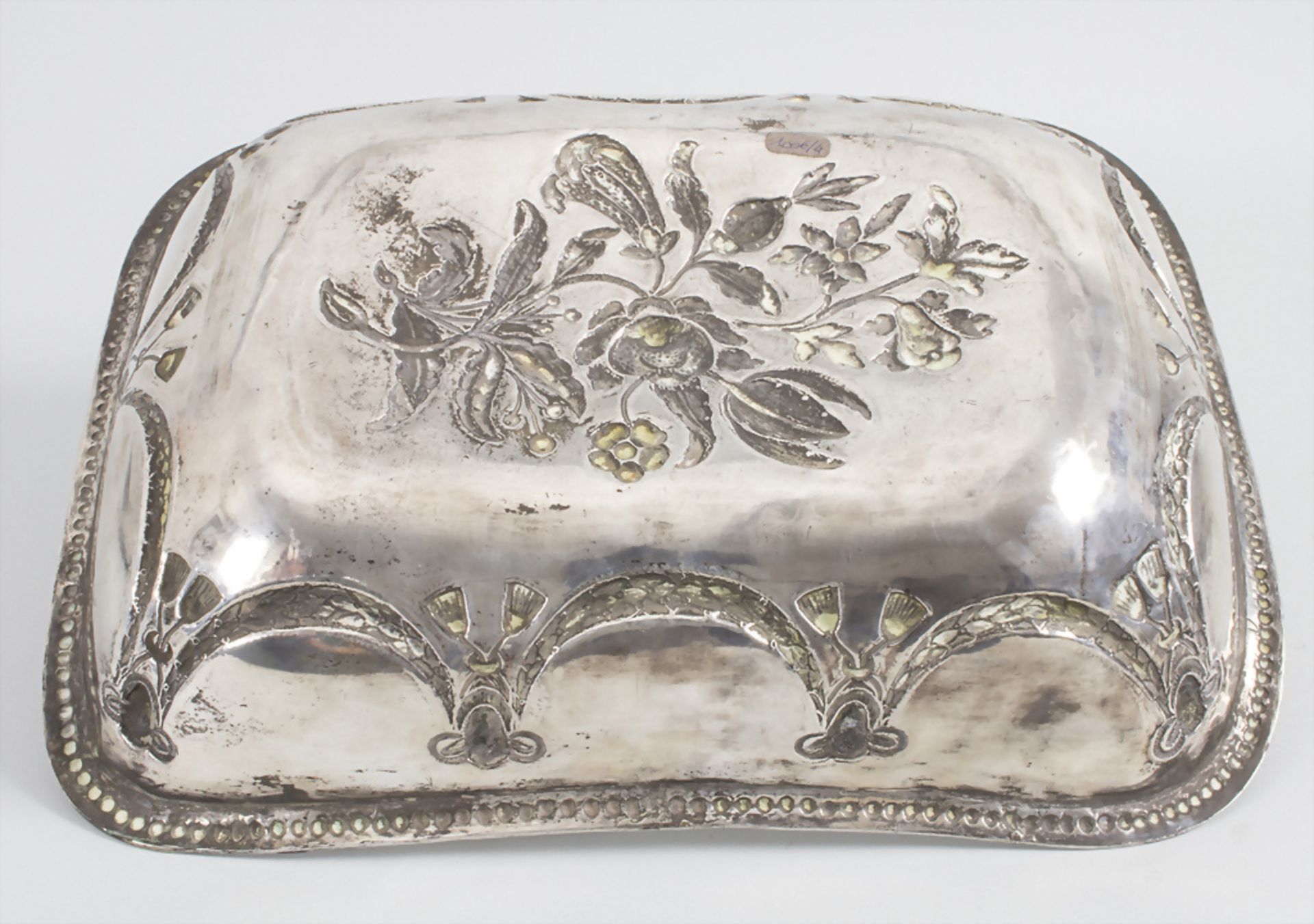 Etrog Schale / A Sukkot (Sukkes) silver bowl, Breslau / Wrocław, um 1800 - Image 3 of 5