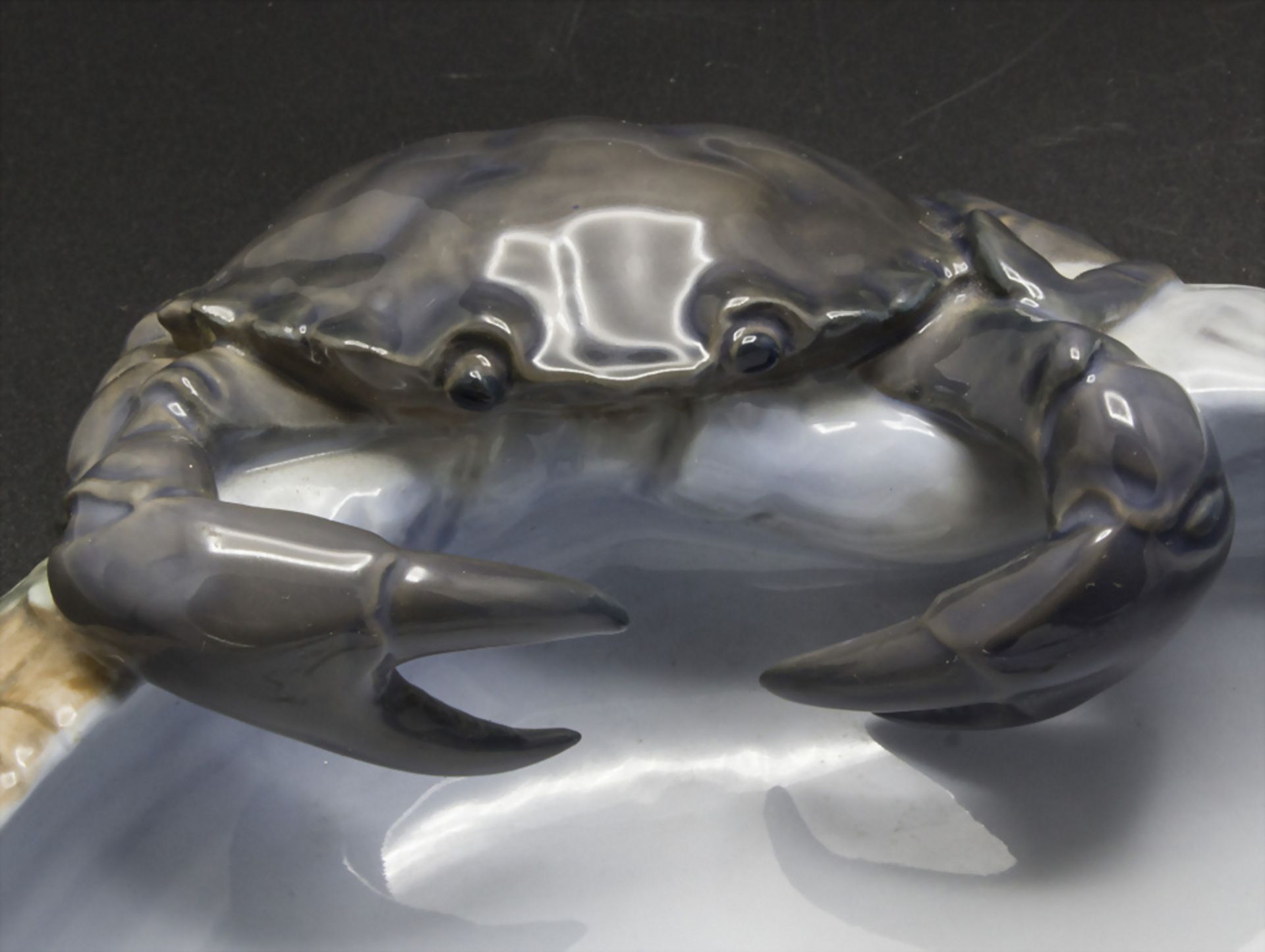 Schale mit Taschenkrebs / A bowl with a crab, Erik Nielson, Royal Copenhagen, 1965 - Bild 4 aus 8