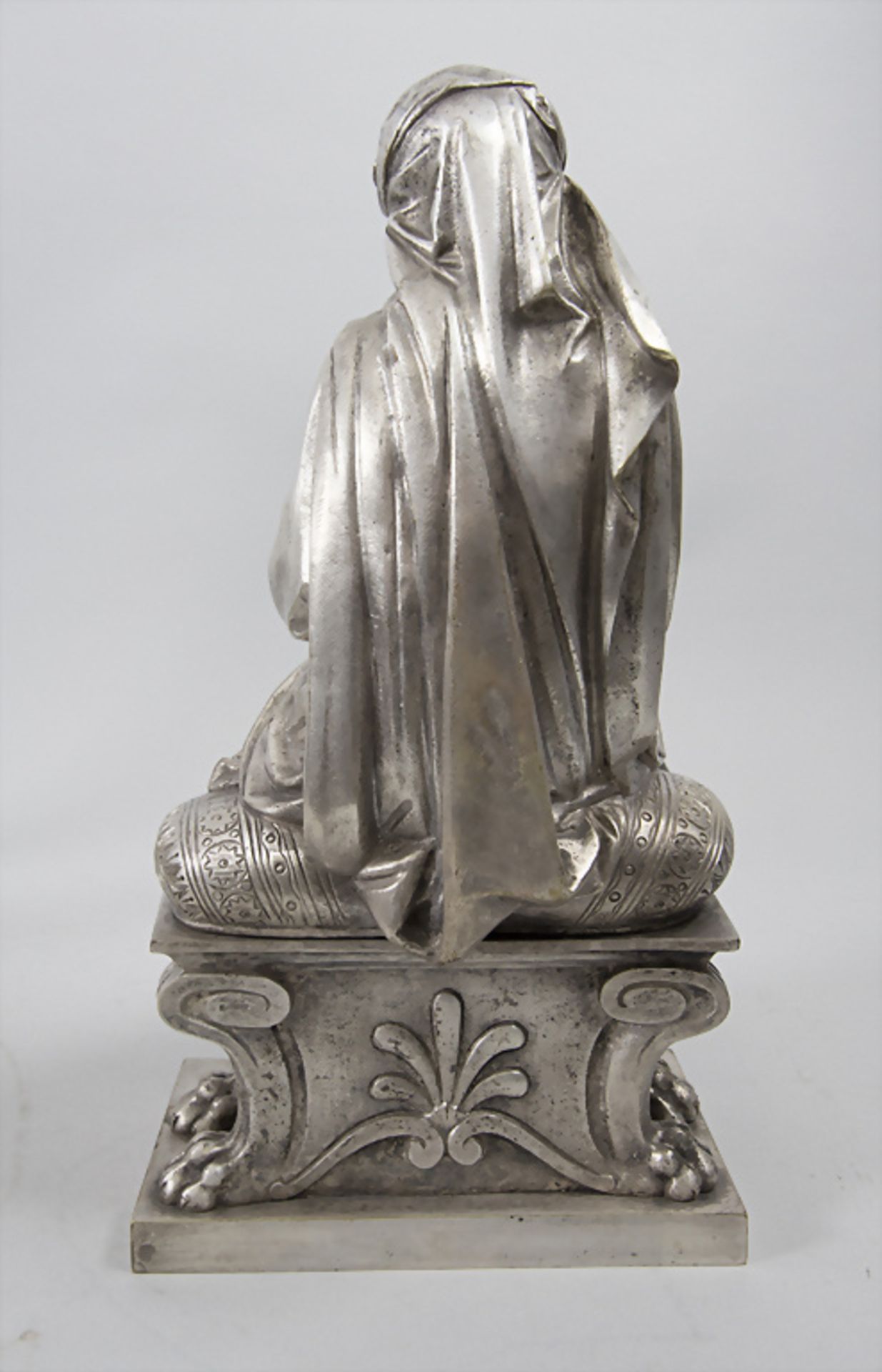 Francois Théodore Devaulx (1808-1870), Bronzeskulptur einer Heiligen mit Evangeliumsbrief / A ... - Bild 3 aus 6