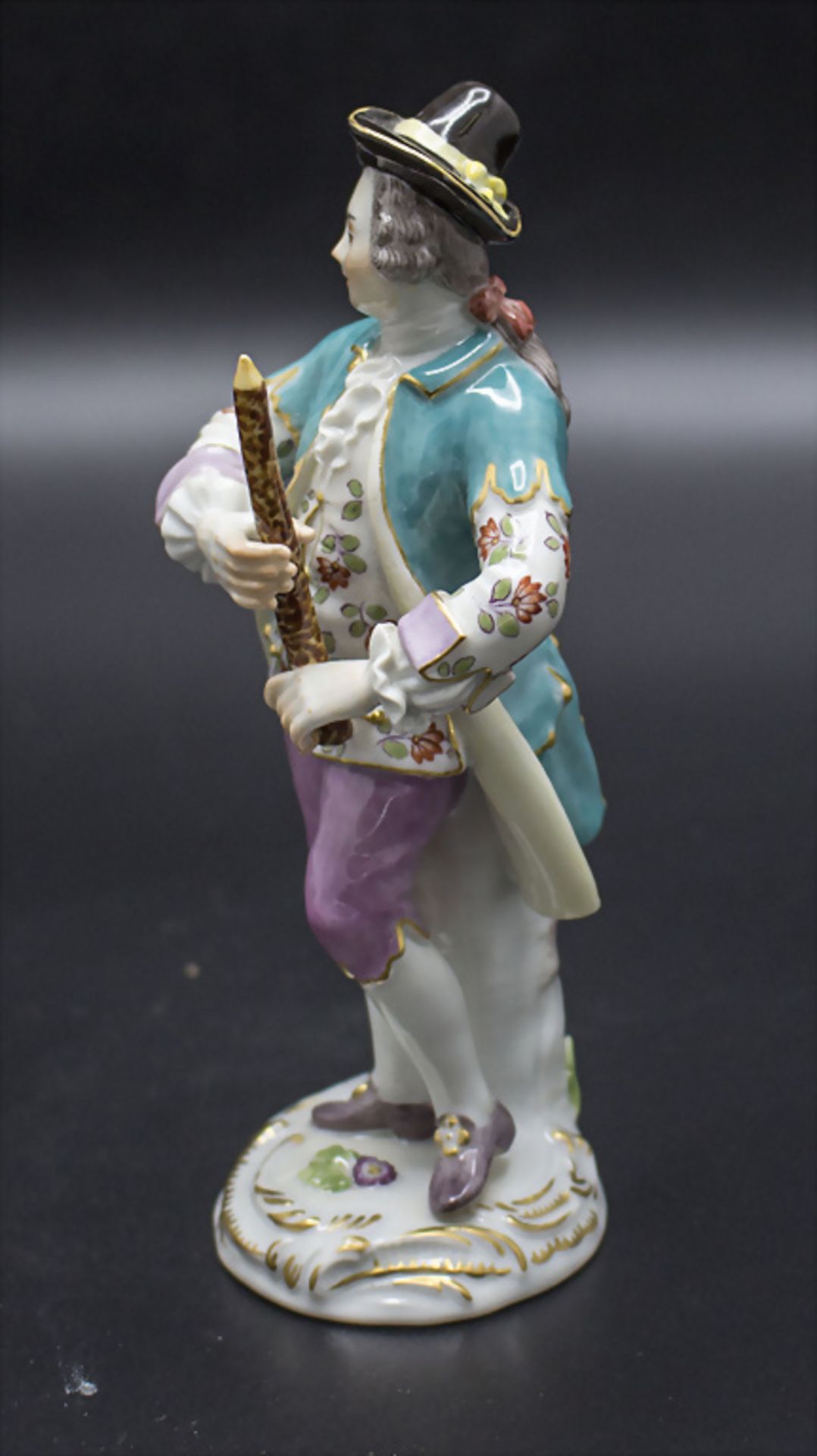 Porzellanfigur 'Klarinettist' / A porcelain figure of a clarinet player, Johann Elias Meyer, ... - Bild 2 aus 5