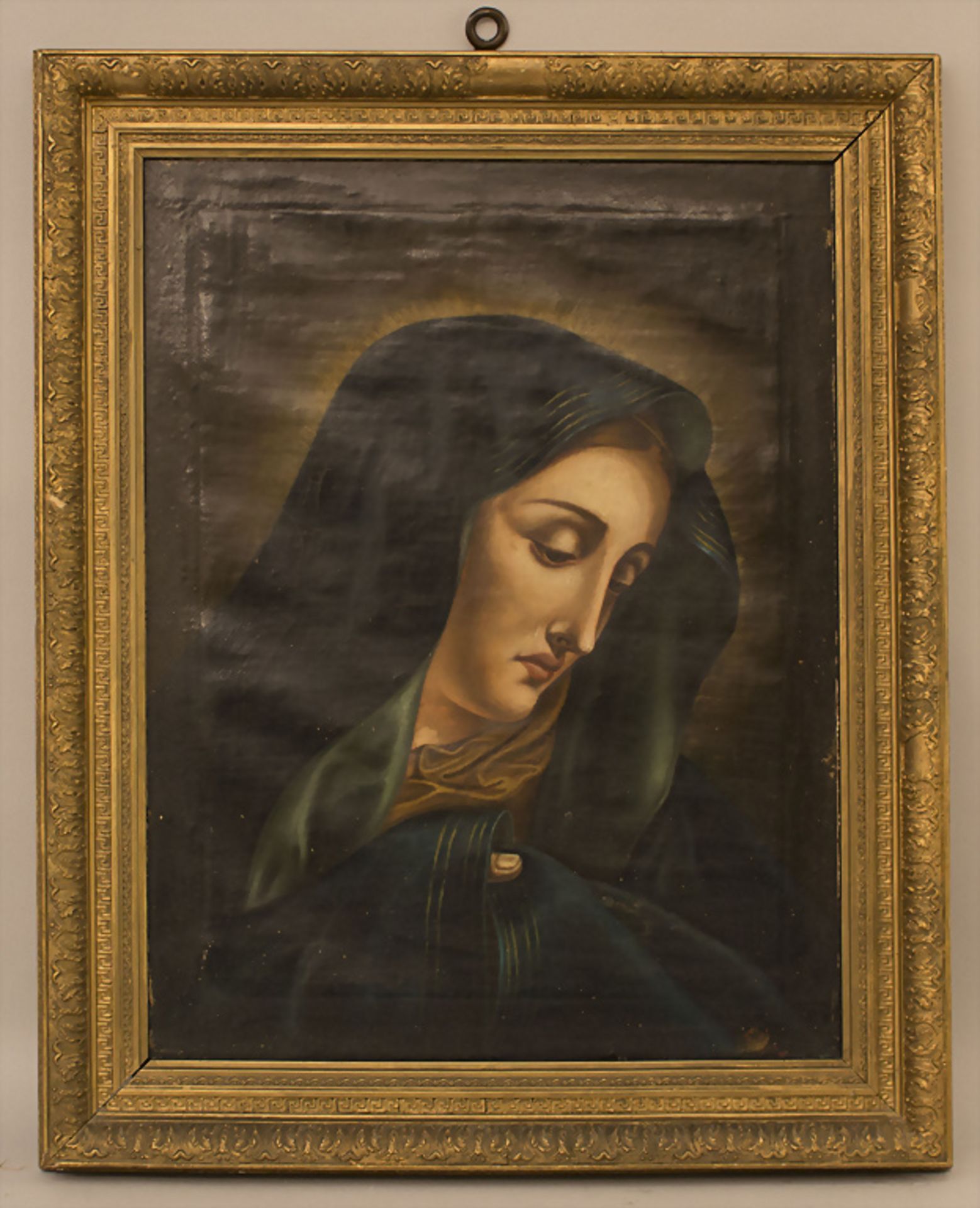 Künstler des 18./19. Jh., 'Mater dolorosa (Madonna mit blauem Mantel), wohl Italien - Bild 2 aus 5