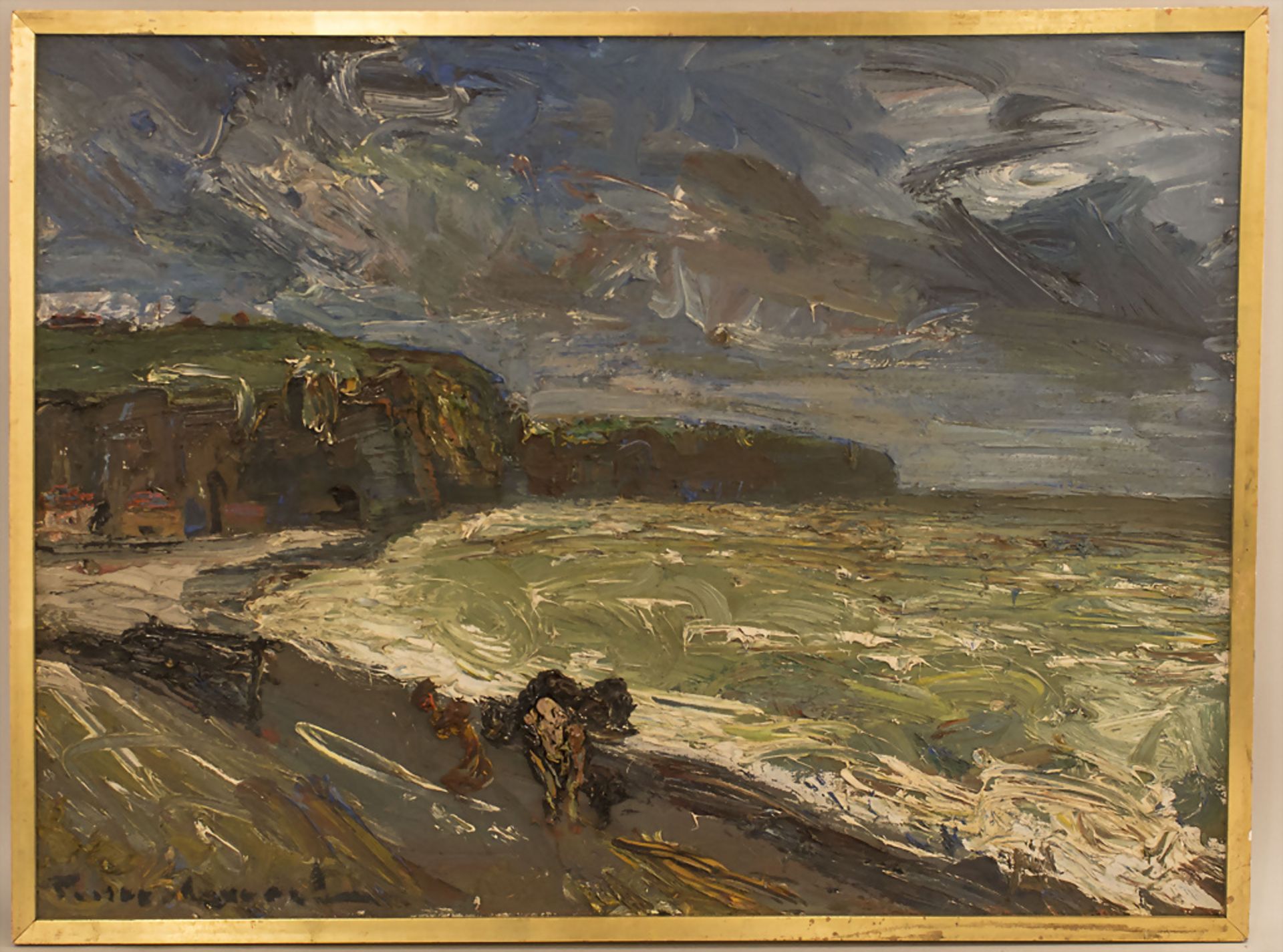 Künstler des 20. Jh., 'Figuren an der Küste' / 'Figures at the coast', wohl Frankreich - Bild 2 aus 5