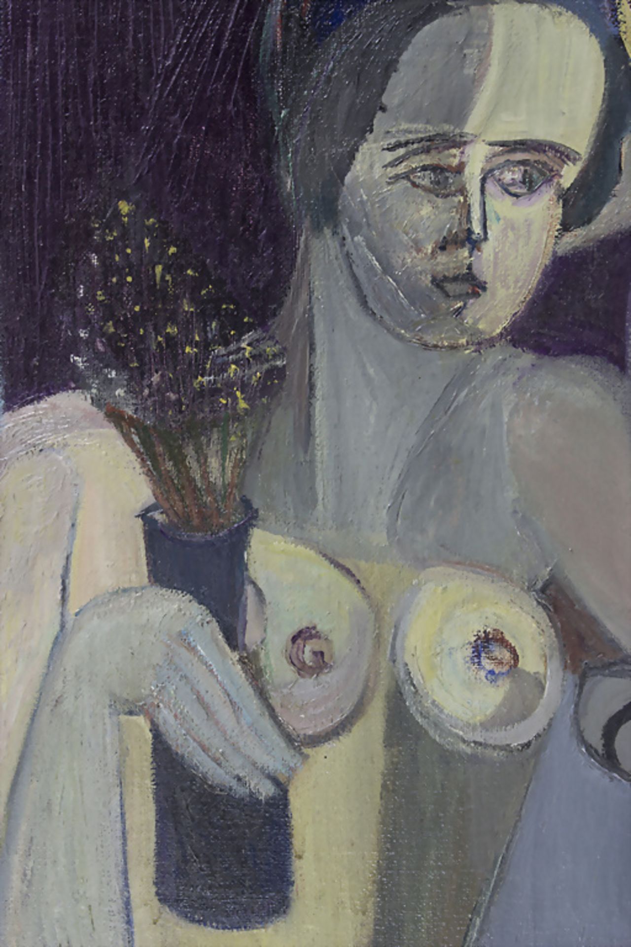 Hélène MAKAROVSKY, 'Akt mit Blumenstrauss' / 'A nude with flowers', um 1950 - Image 3 of 5