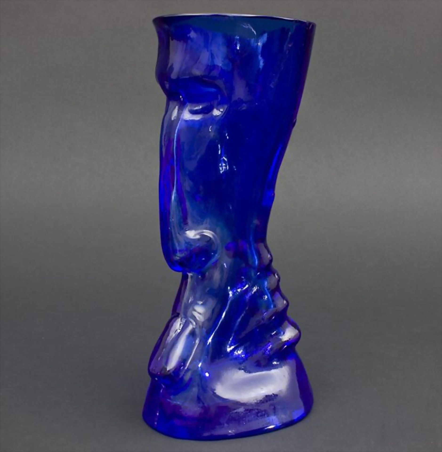 Künstlervase, Fachschularbeit/Art Glass Vase, wohl tschechisch, 2. Hälfte 20. Jh.