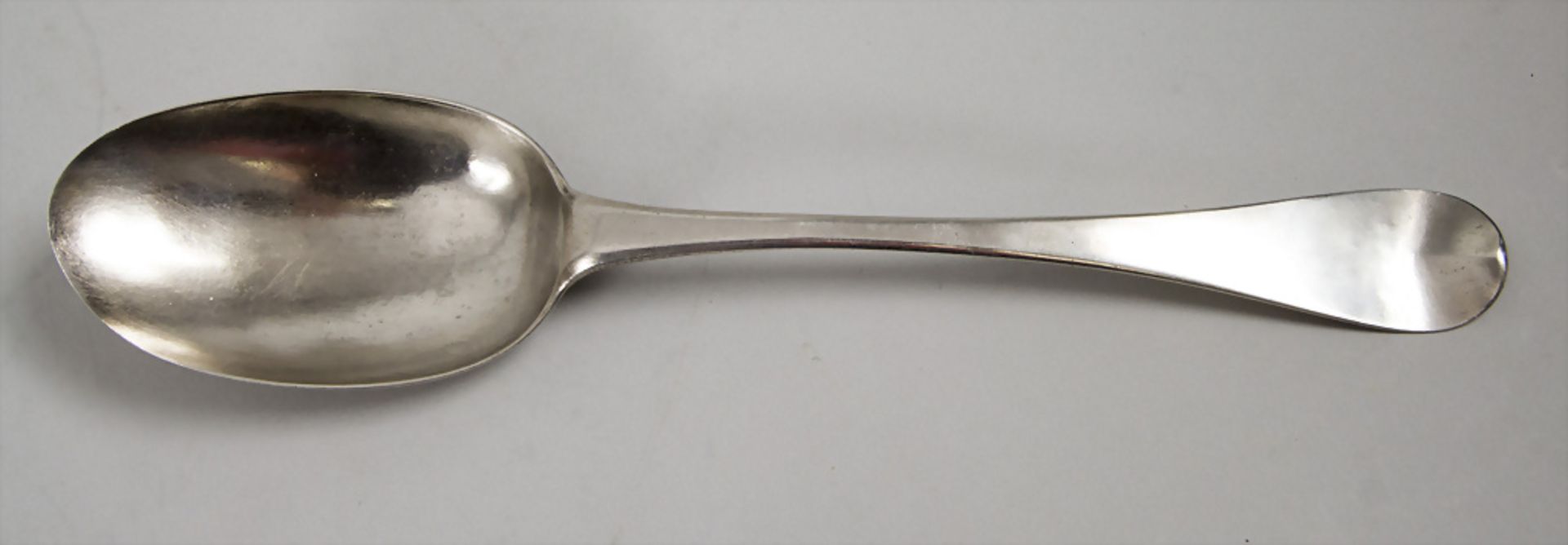Ragout Löffel / A large silver serving spoon, Ignatz Rieger, Neisse (Schlesien), 1765