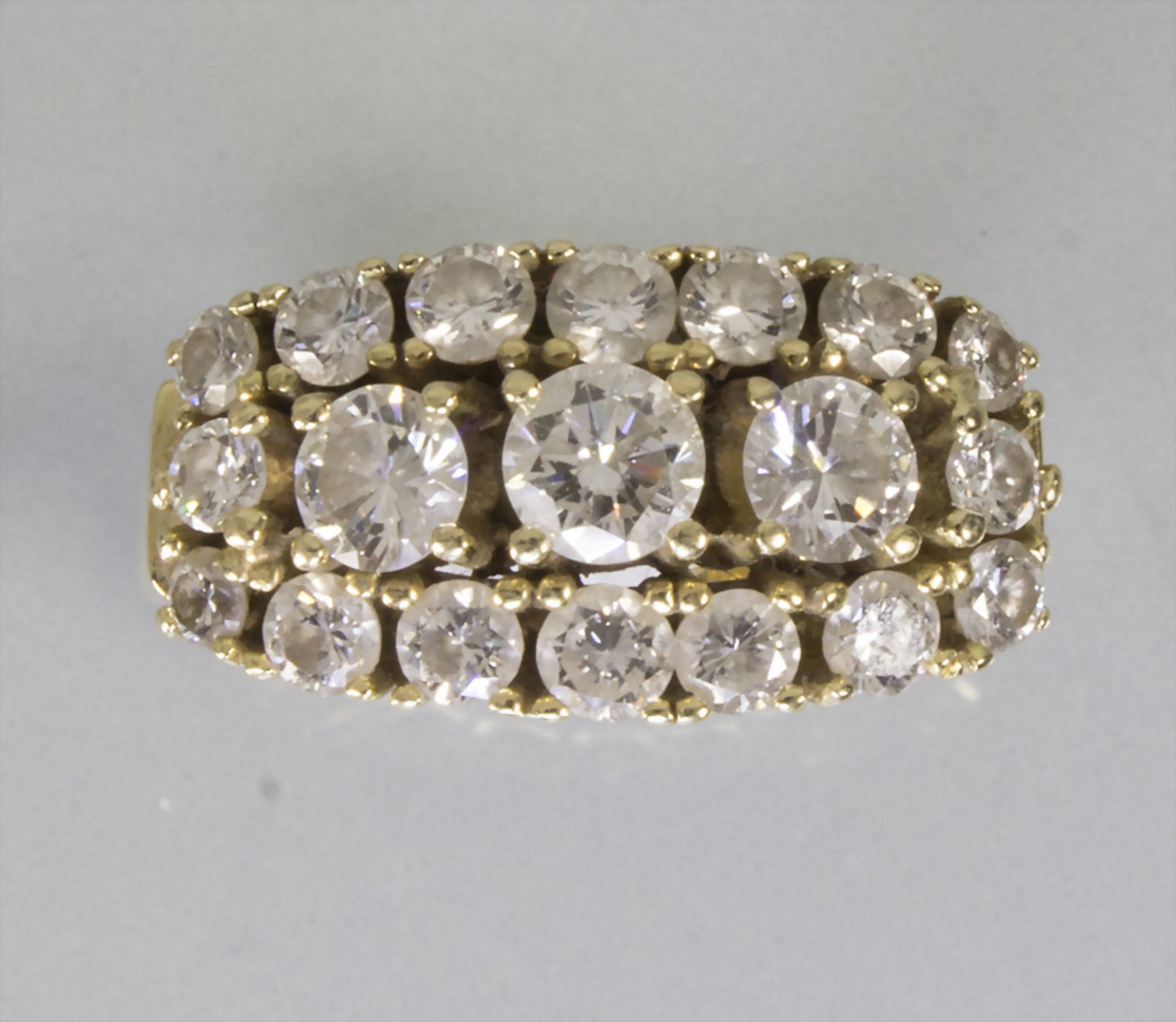 Damenring mit Diamanten / A 14 ct gold ring with diamonds - Image 2 of 6