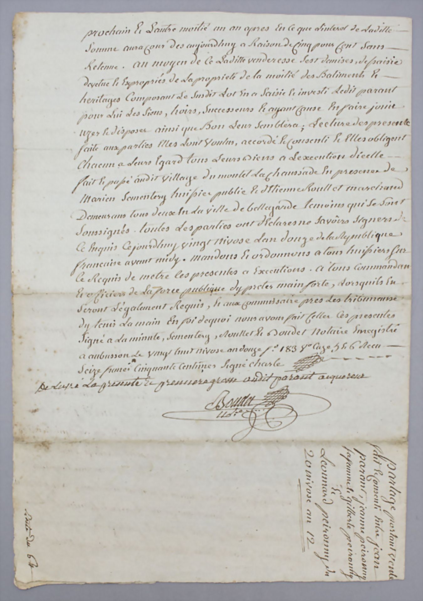 Historischer französischer Brief / A historical french letter, 1804 - Image 3 of 4
