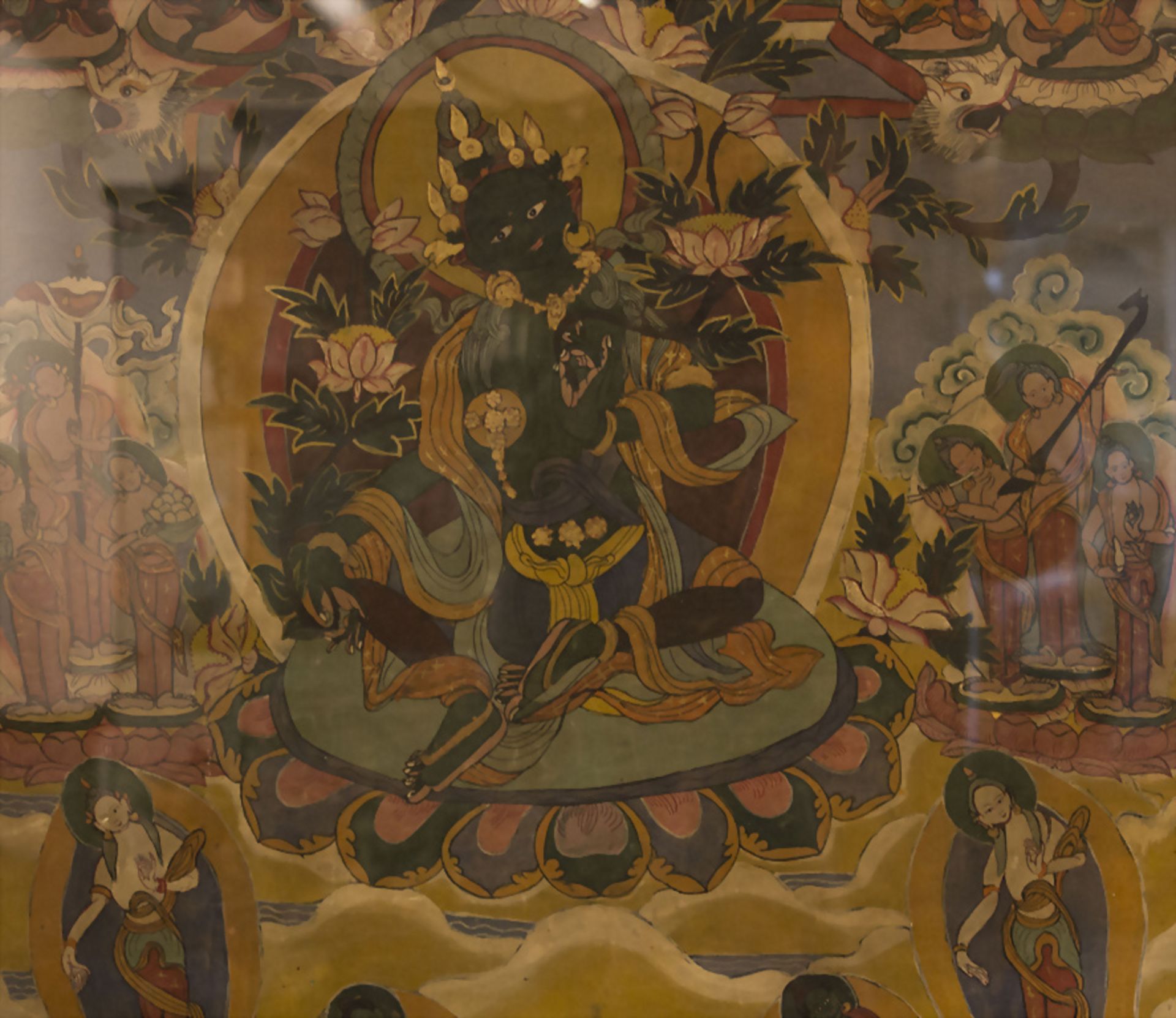 Tangka mit Grüner Tara, Tibet, 18 Jh. - Bild 3 aus 5