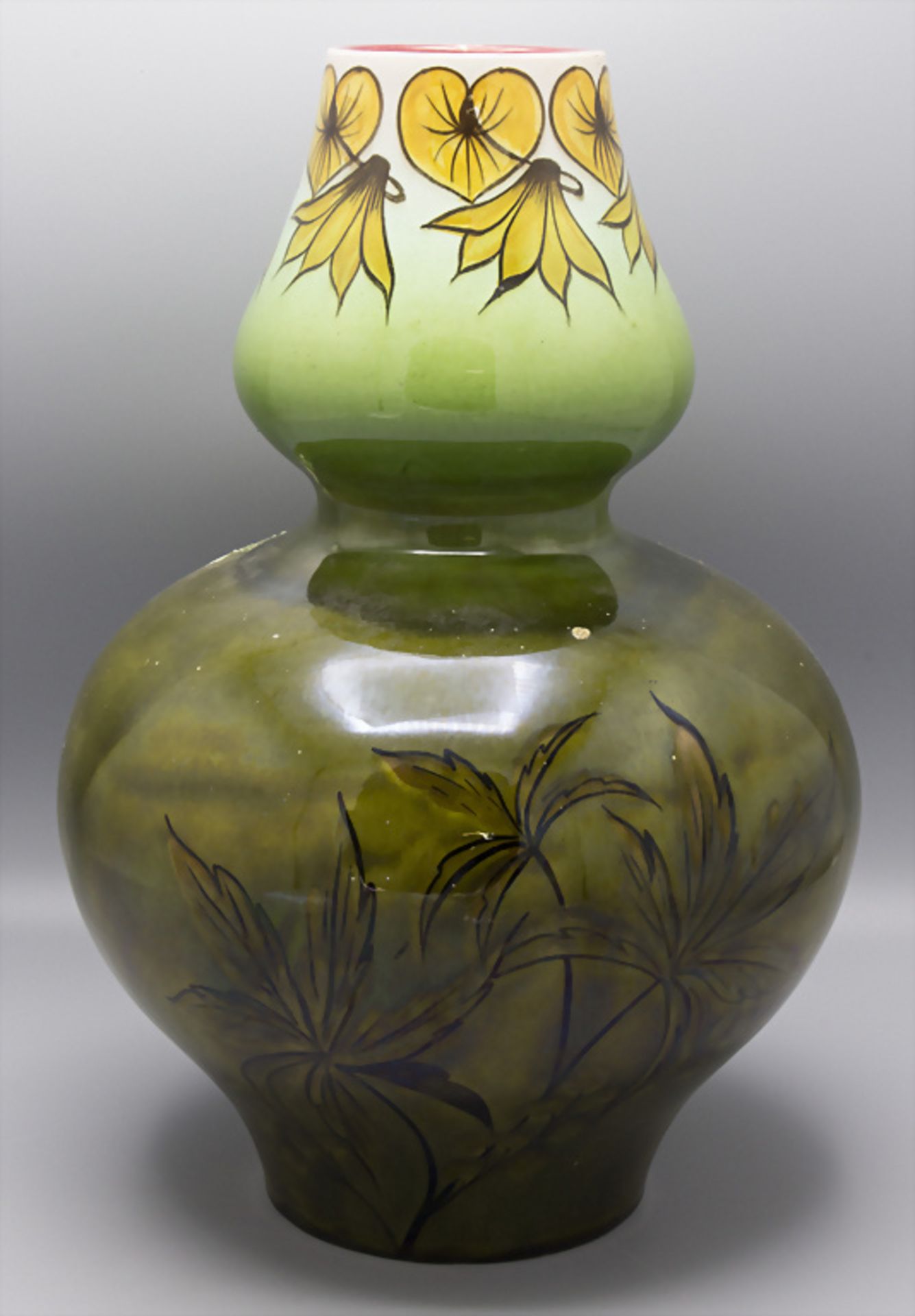 Paar Jugendstil Vasen mit Blumendekor / A pair of Art Nouveau vases with flowers, Frankreich, ... - Image 10 of 14