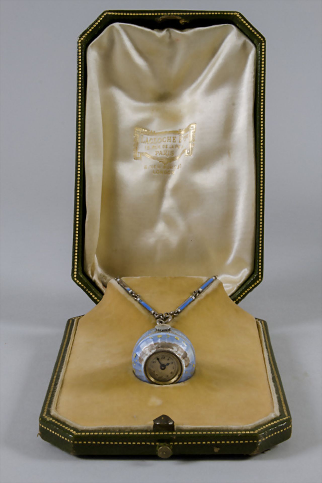 Uhrenanhänger 'Genfer Ei' / A watch pendant 'Boulle de Geneve', Lacloche Frères, Paris, ab 1912 - Bild 5 aus 5