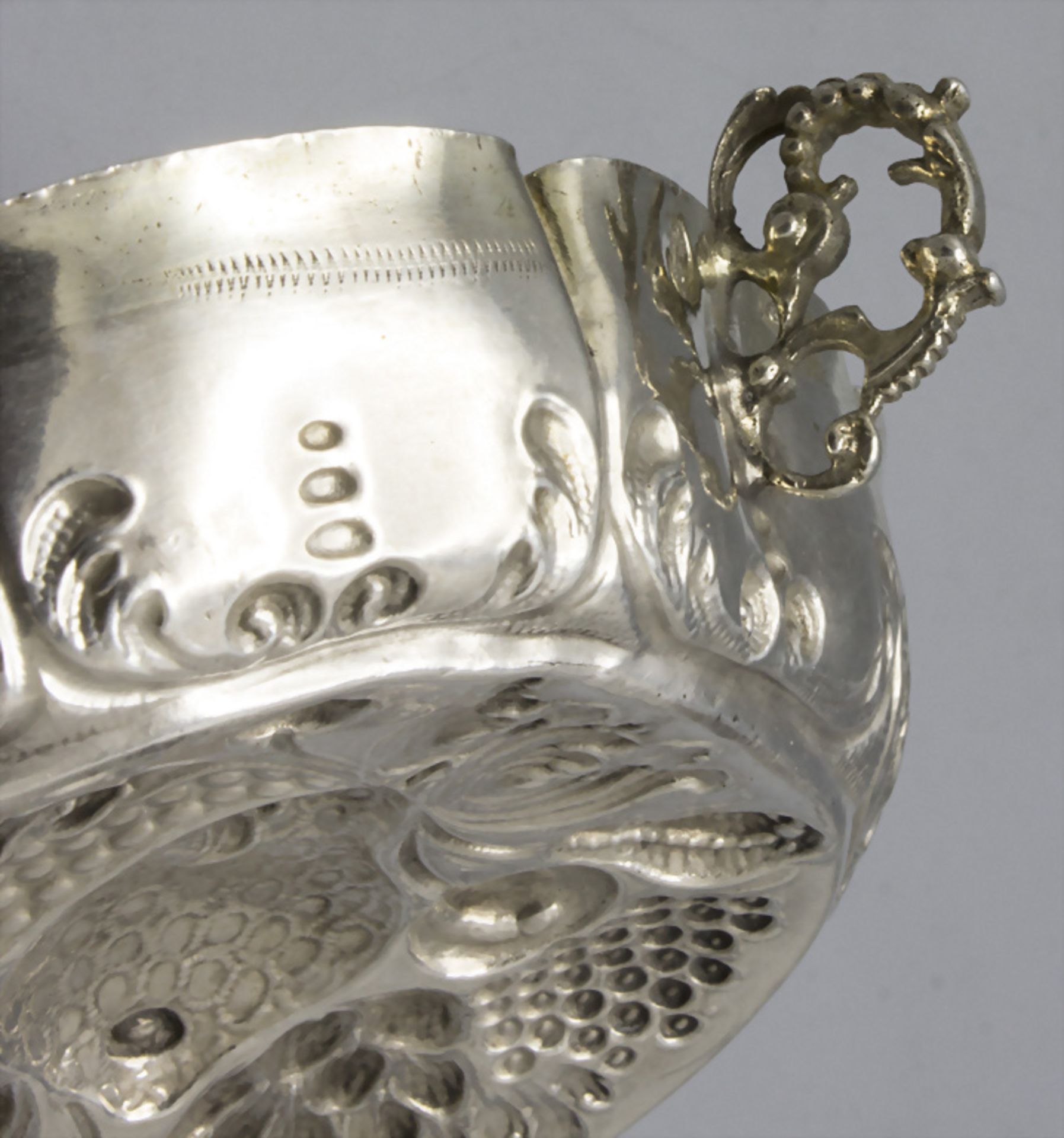 Barock Etrog Schale / A Baroque silver Etrog bowl, Johann Georg Oxner (Meister 1677-1712), München - Bild 3 aus 6