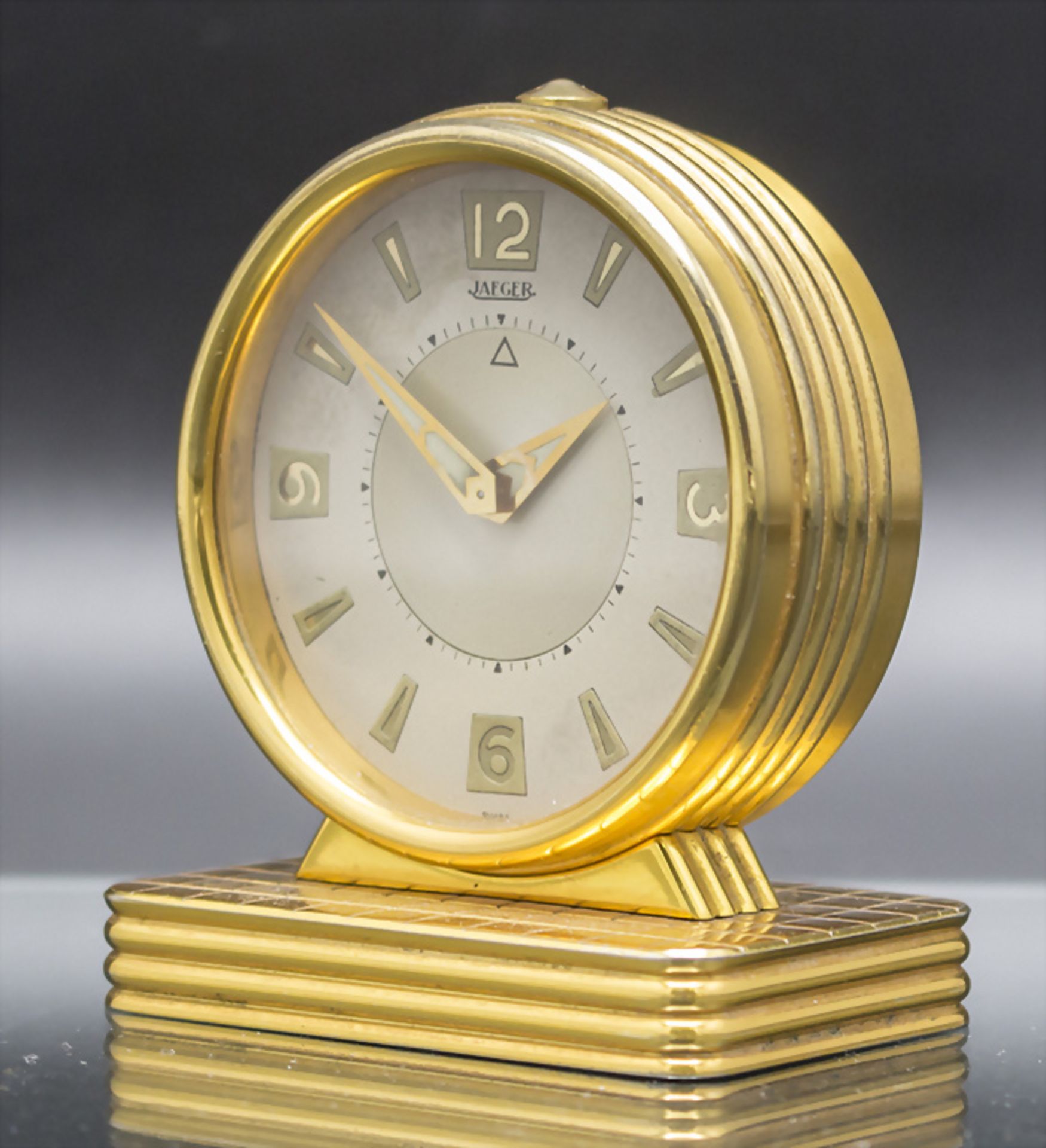 Jaeger Le Coultre Tischwecker / A Jaeger Le Coultre table alarm clock, Schweiz, 1960er - Bild 3 aus 6