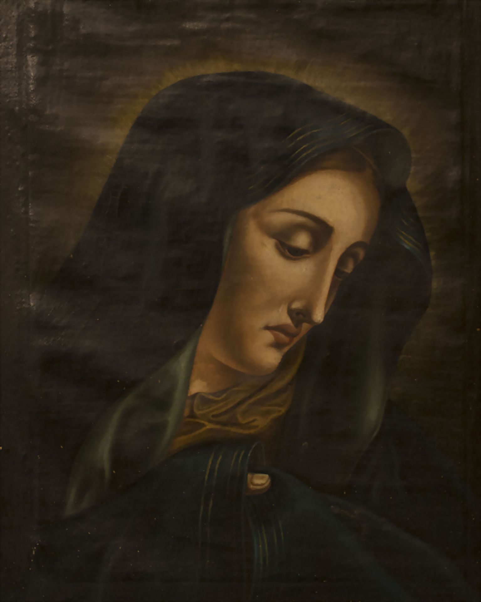 Künstler des 18./19. Jh., 'Mater dolorosa (Madonna mit blauem Mantel), wohl Italien